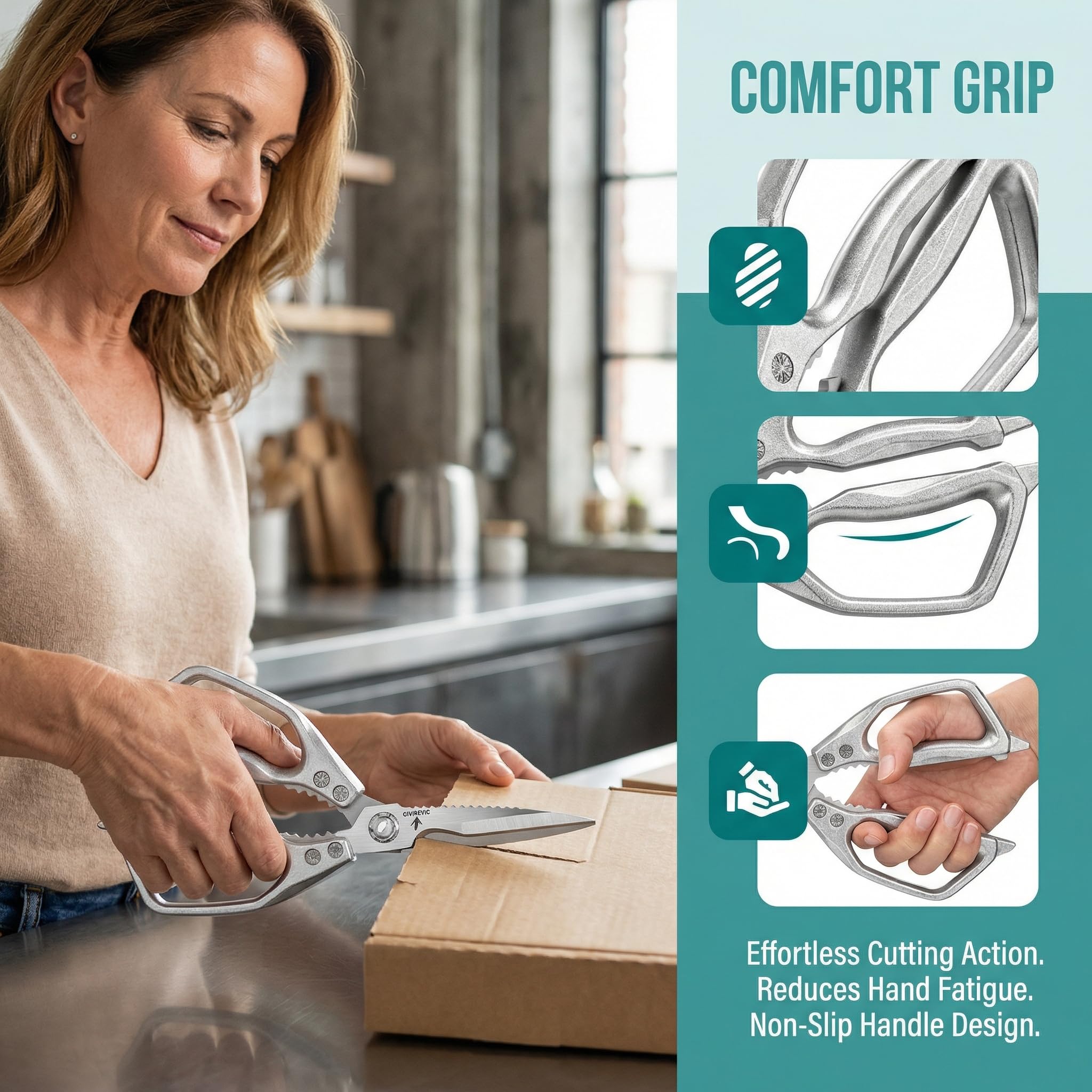 Gift-ready kitchen scissors set in a clean gift box