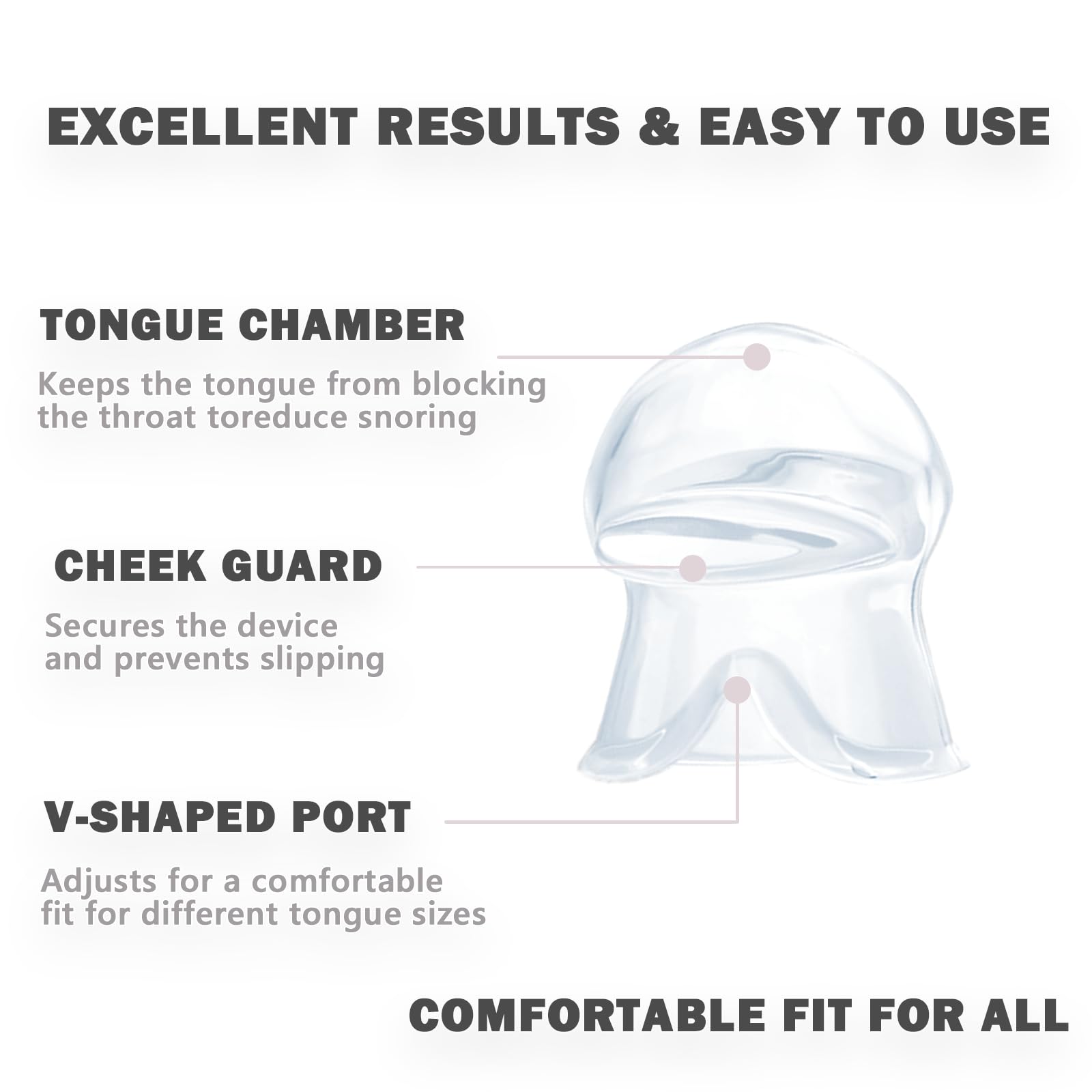 Close up of comfortable snore solution for men and women
