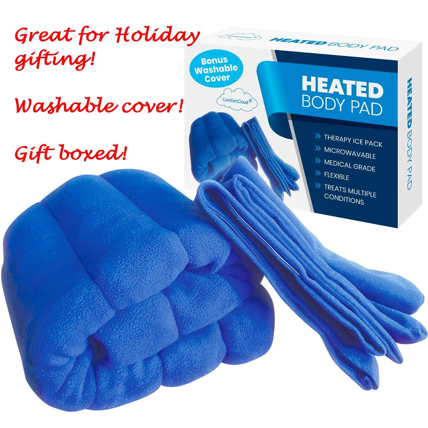 Heavy 6 lb weighted heating pad for moist heat therapy