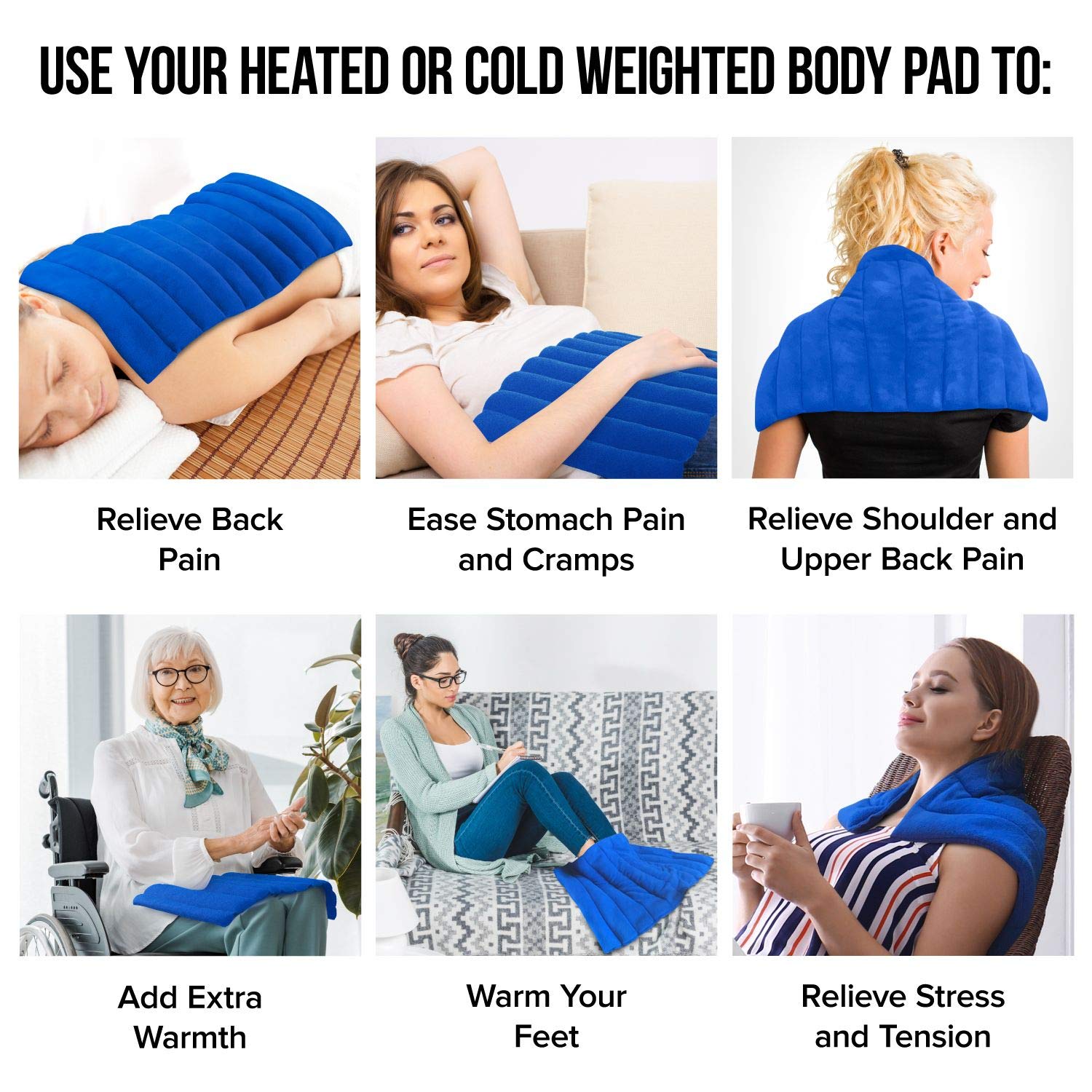 Microwave heating pad for quick heat in 1 minute intervals