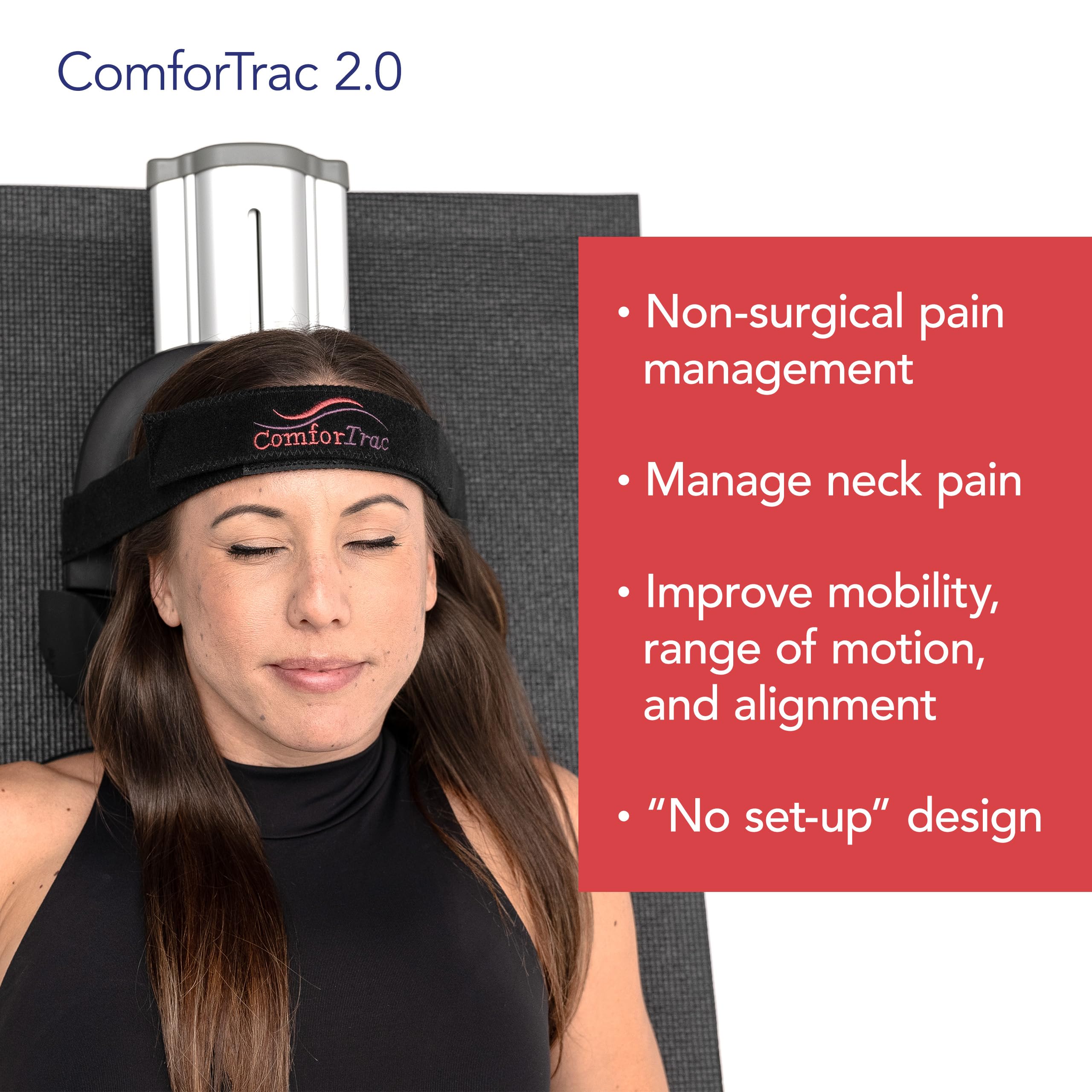 Deluxe memory foam headrest for ComforTrac traction kit