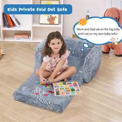 space pattern cosmic motifs on toddler chair for playroom