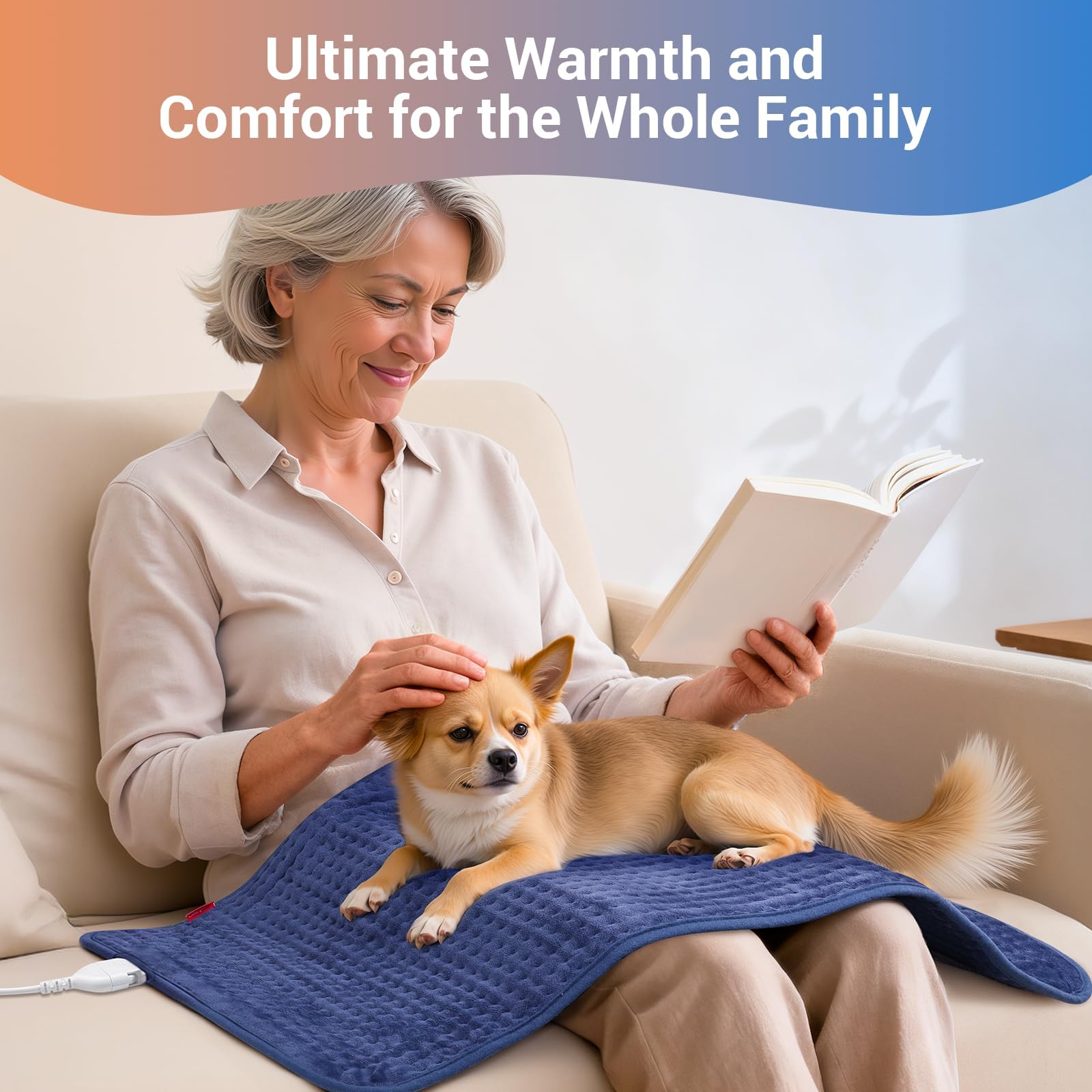 Three heat settings on Comfytemp heating pad