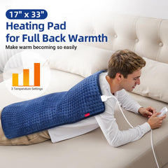 Close view of Comfytemp extra large heating pad full body coverage