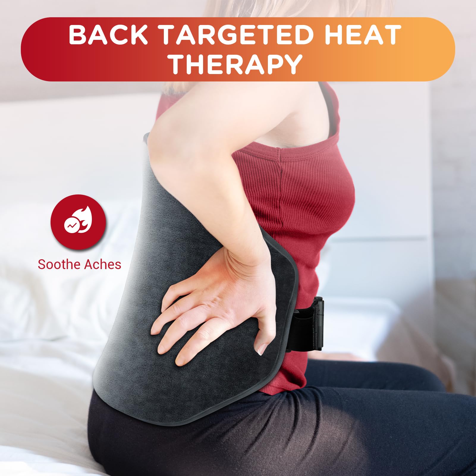Heating pad back light display 9 heat settings