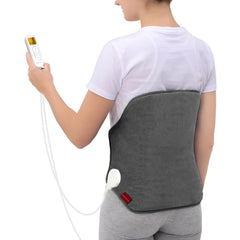 Comfytemp heating pad back abdomen XL grey front view