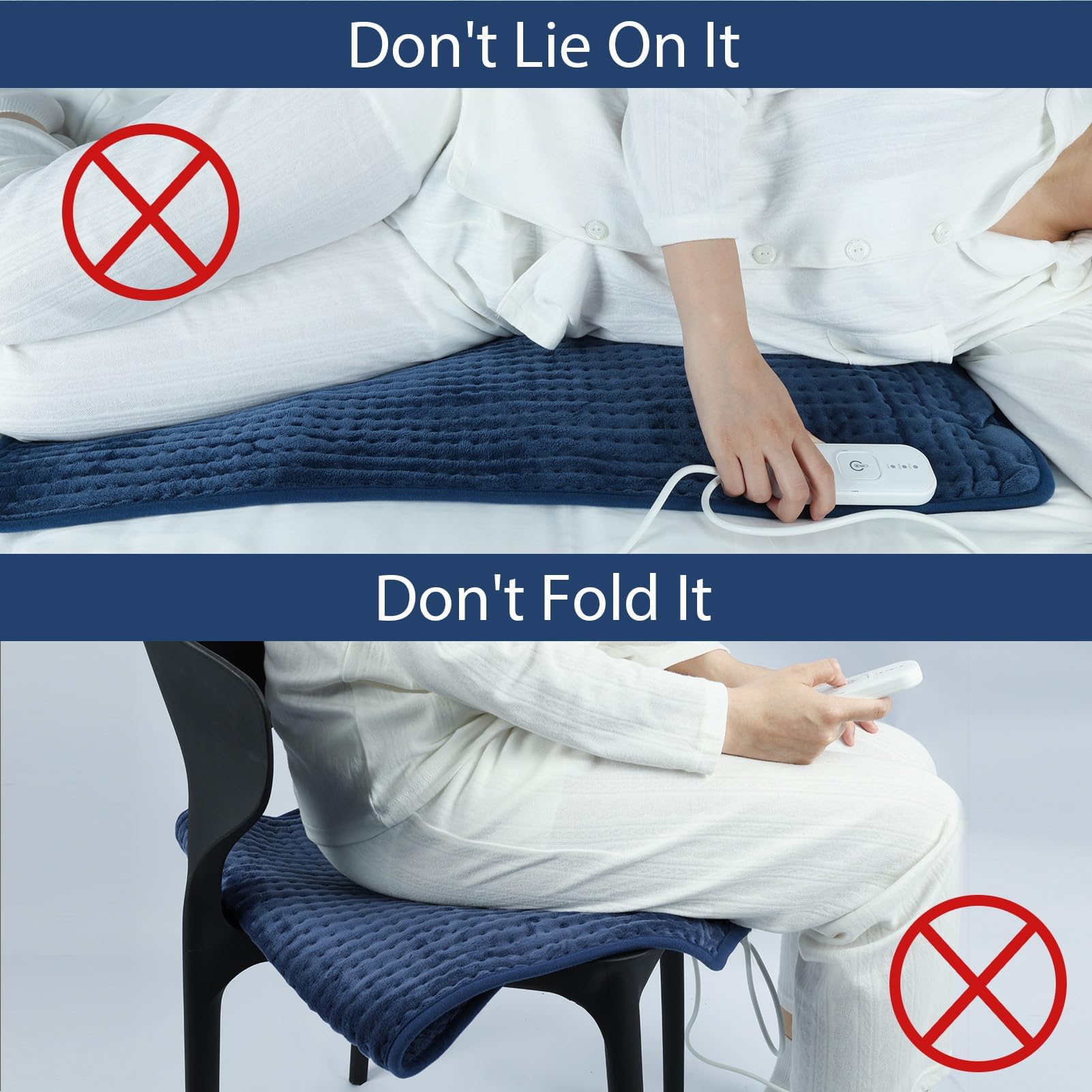 Ultra-soft flannel surface on Comfytemp heating pad