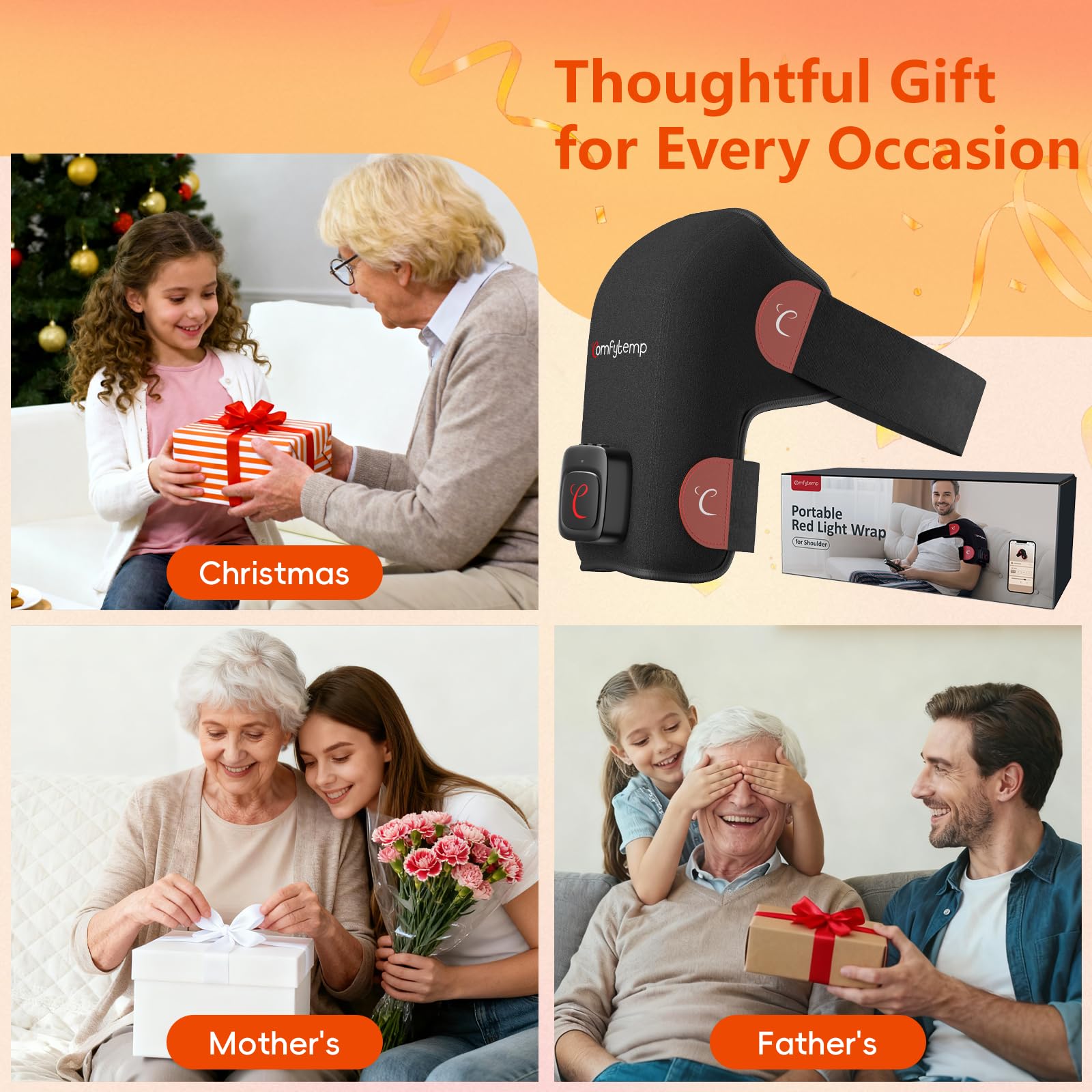 Comfytemp app controlled infrared shoulder brace