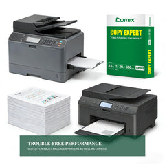 Inkjet and laser printer friendly smooth finish paper