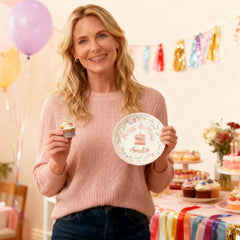 Ceramic commemorative plate for birthday parties display