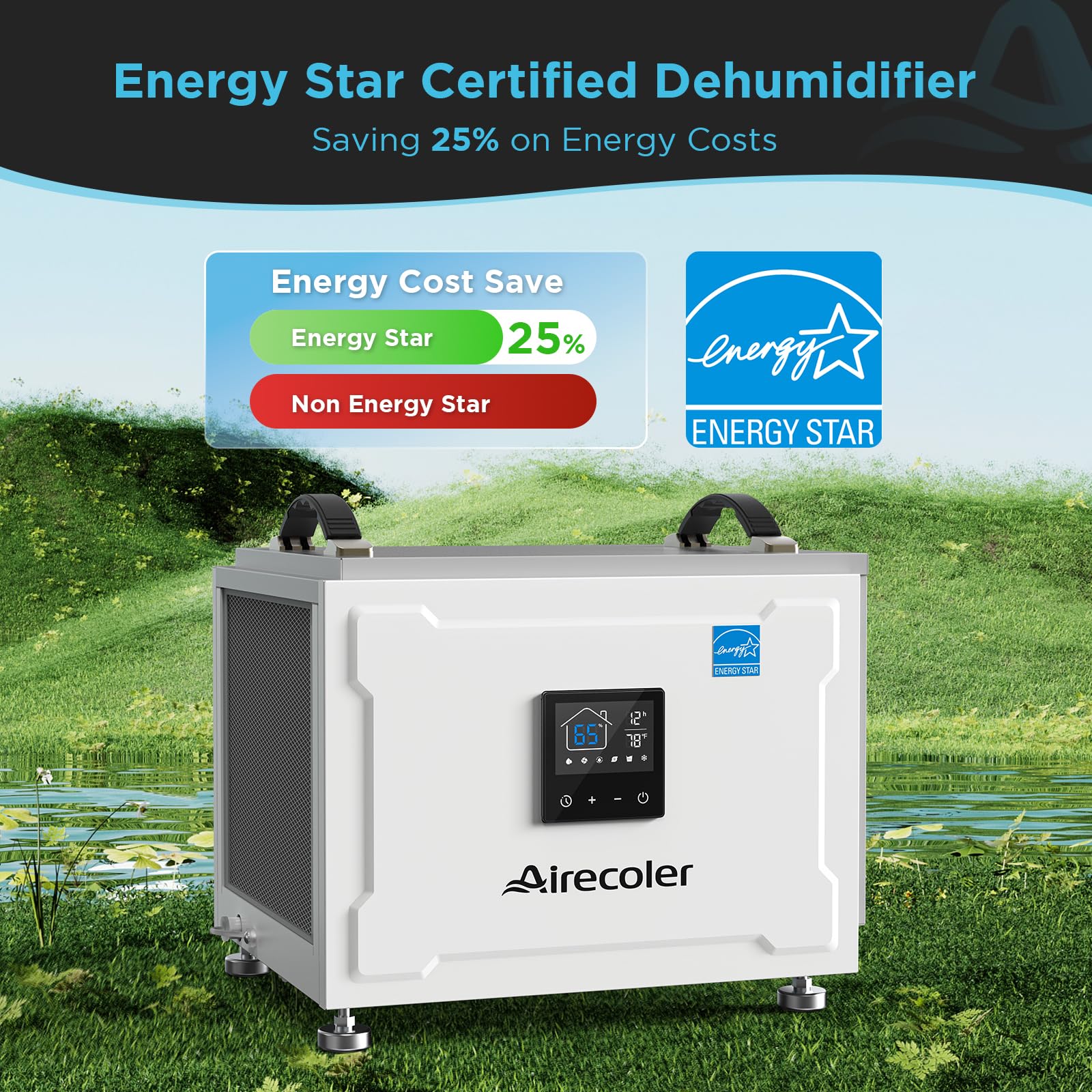 ENERGY STAR certified dehumidifier for efficient moisture removal