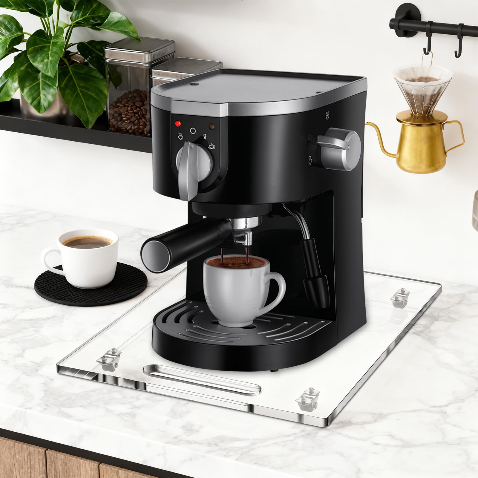 Countertop moving tray for coffee maker by COMNICO