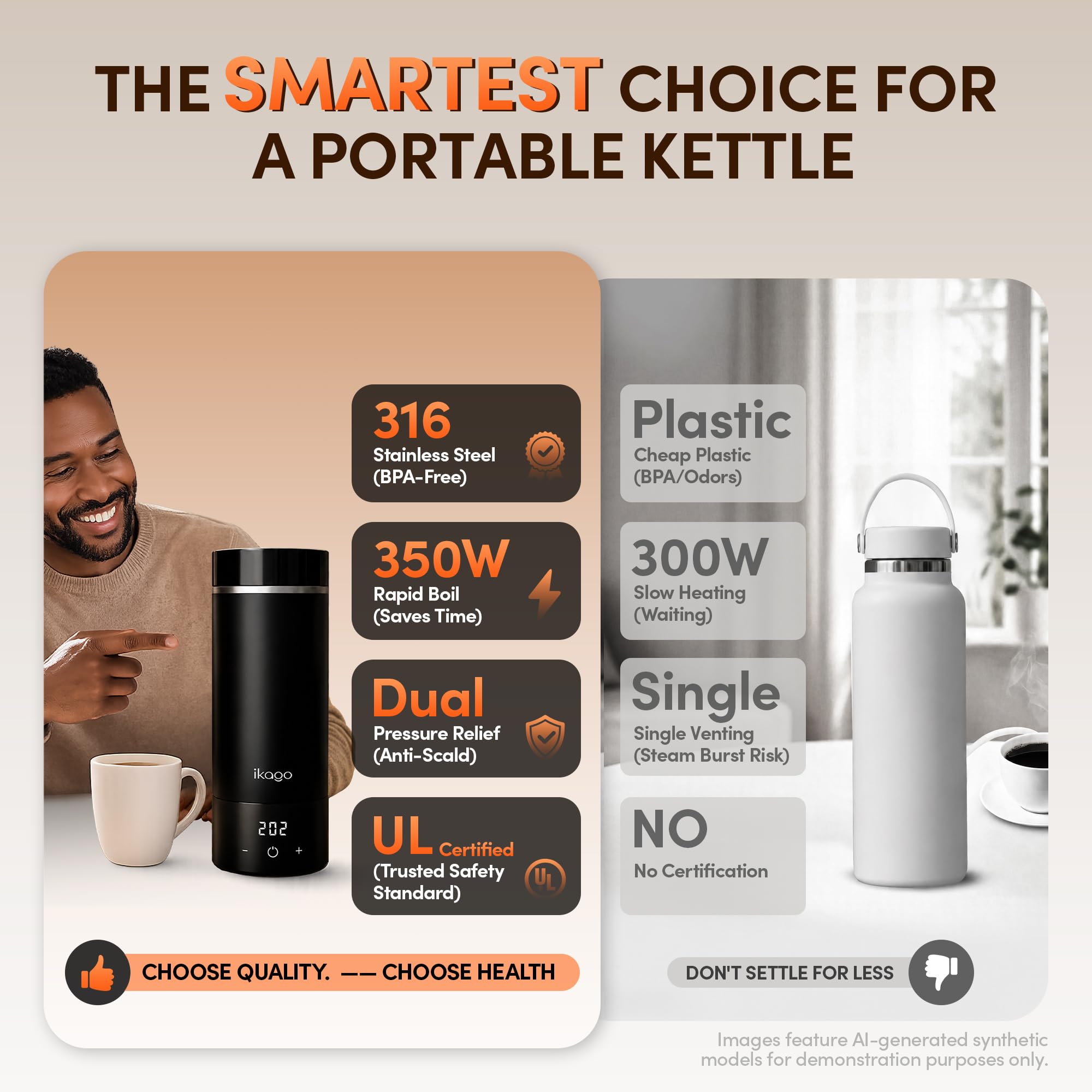 3-in-1 travel companion kettle bottle and cup