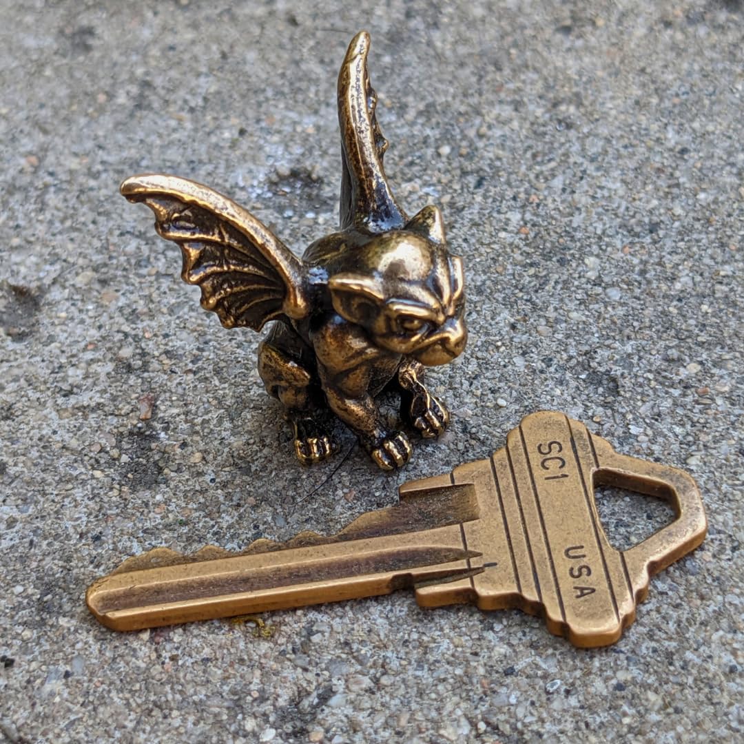 Compact 2-3 inch gargoyle figure for curio cabinet