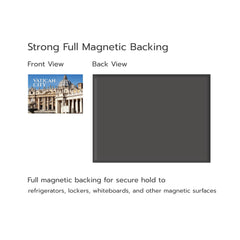 Compact 3.5 x 2.5 inch travel keepsake magnet