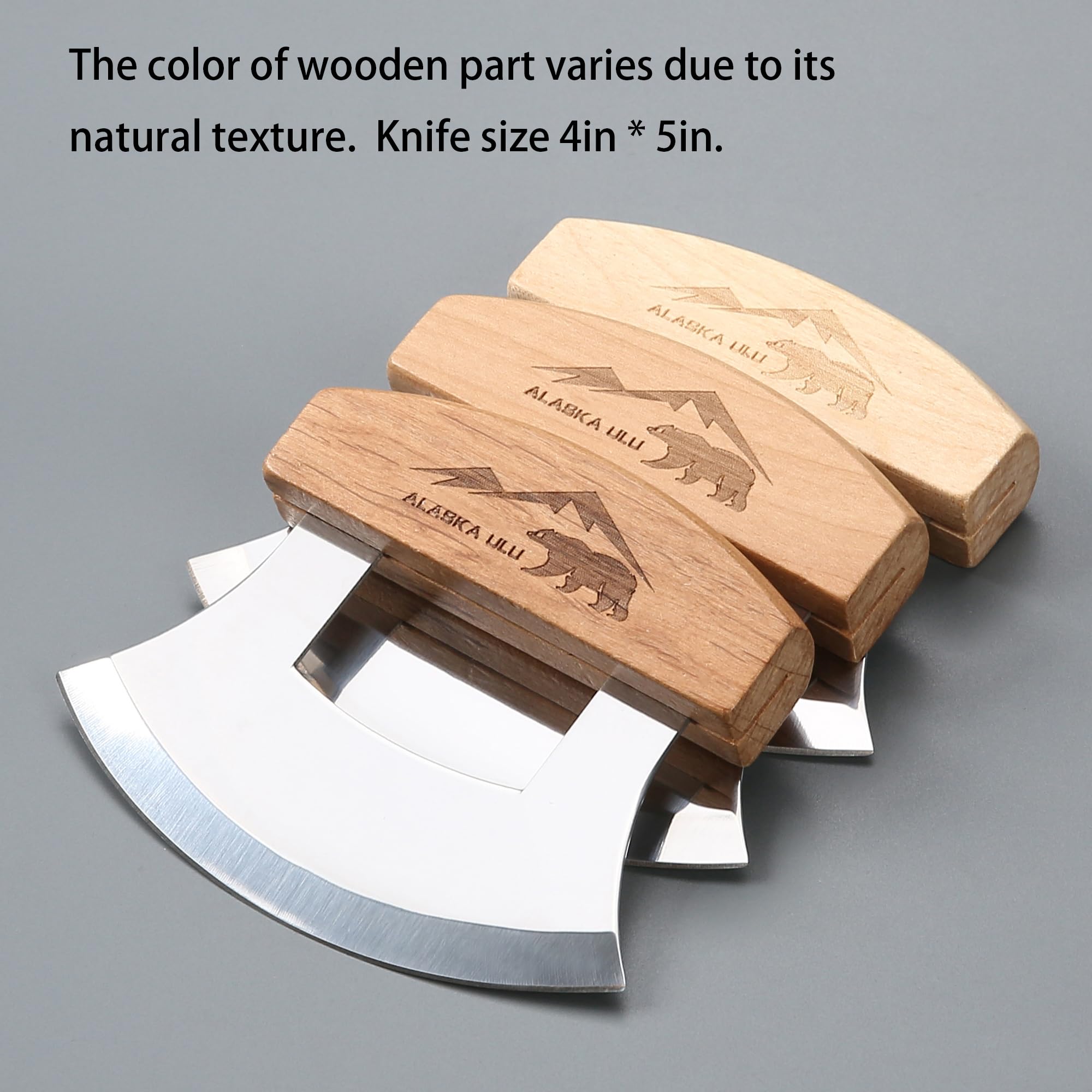 Rocking ulu knife designed for one handed operation