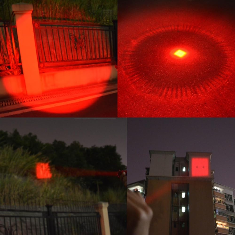 Aluminum alloy body compact red flashlight