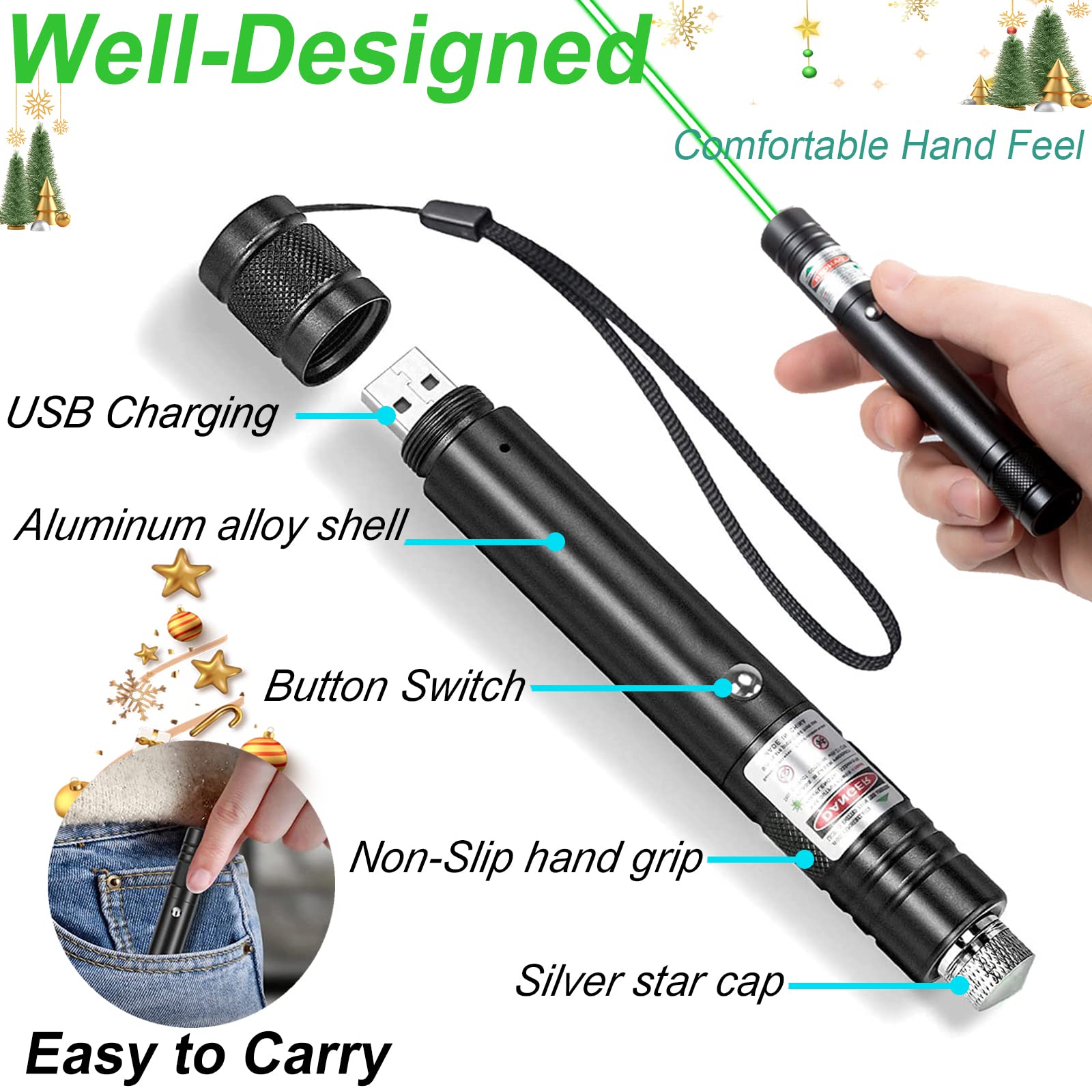 Compact portable design fits pocket or handbag