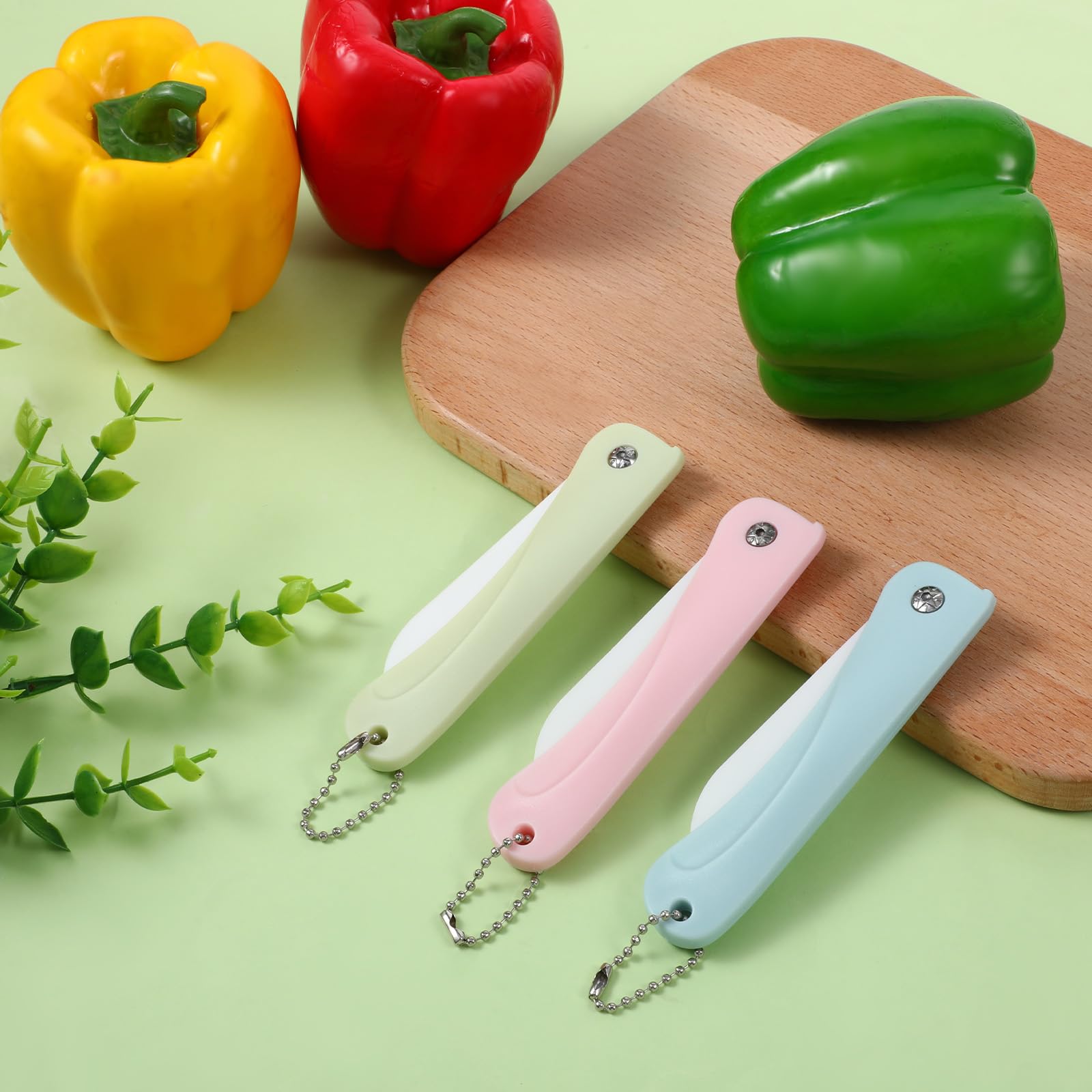 Compact ceramic paring knife 3pc set in packaging