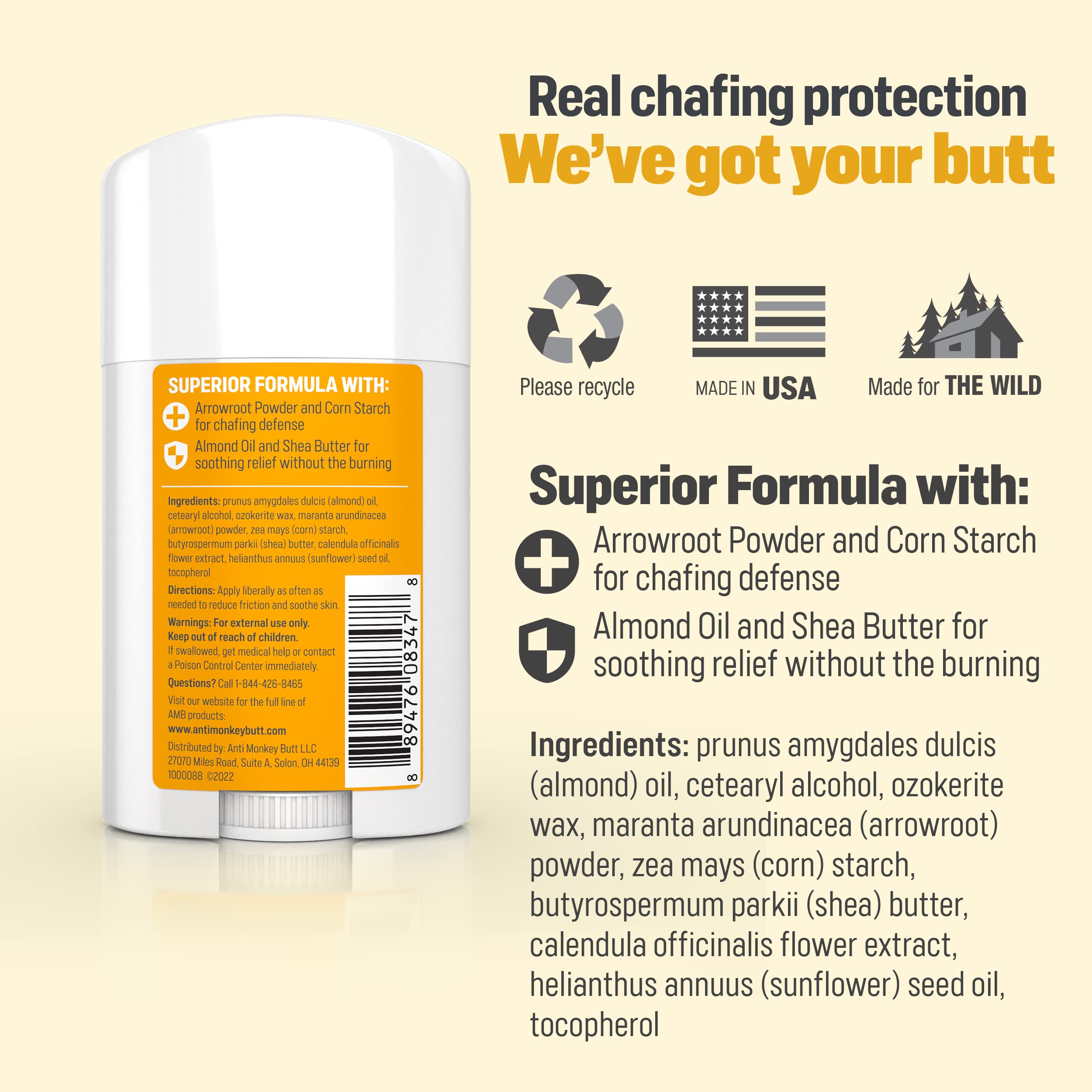 Mess-free glide prevents residue on clothing