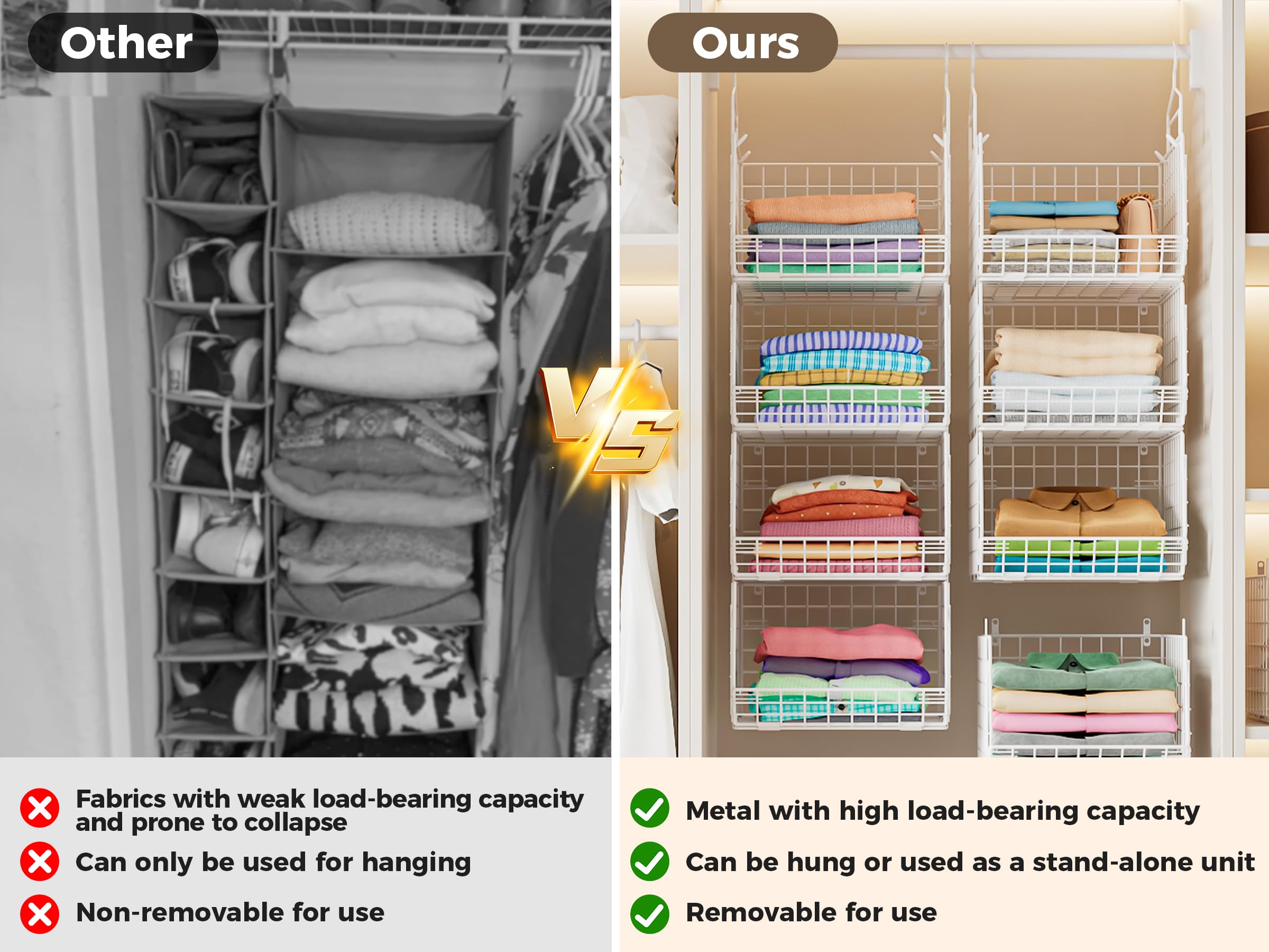 easy access closet organizer for home organization