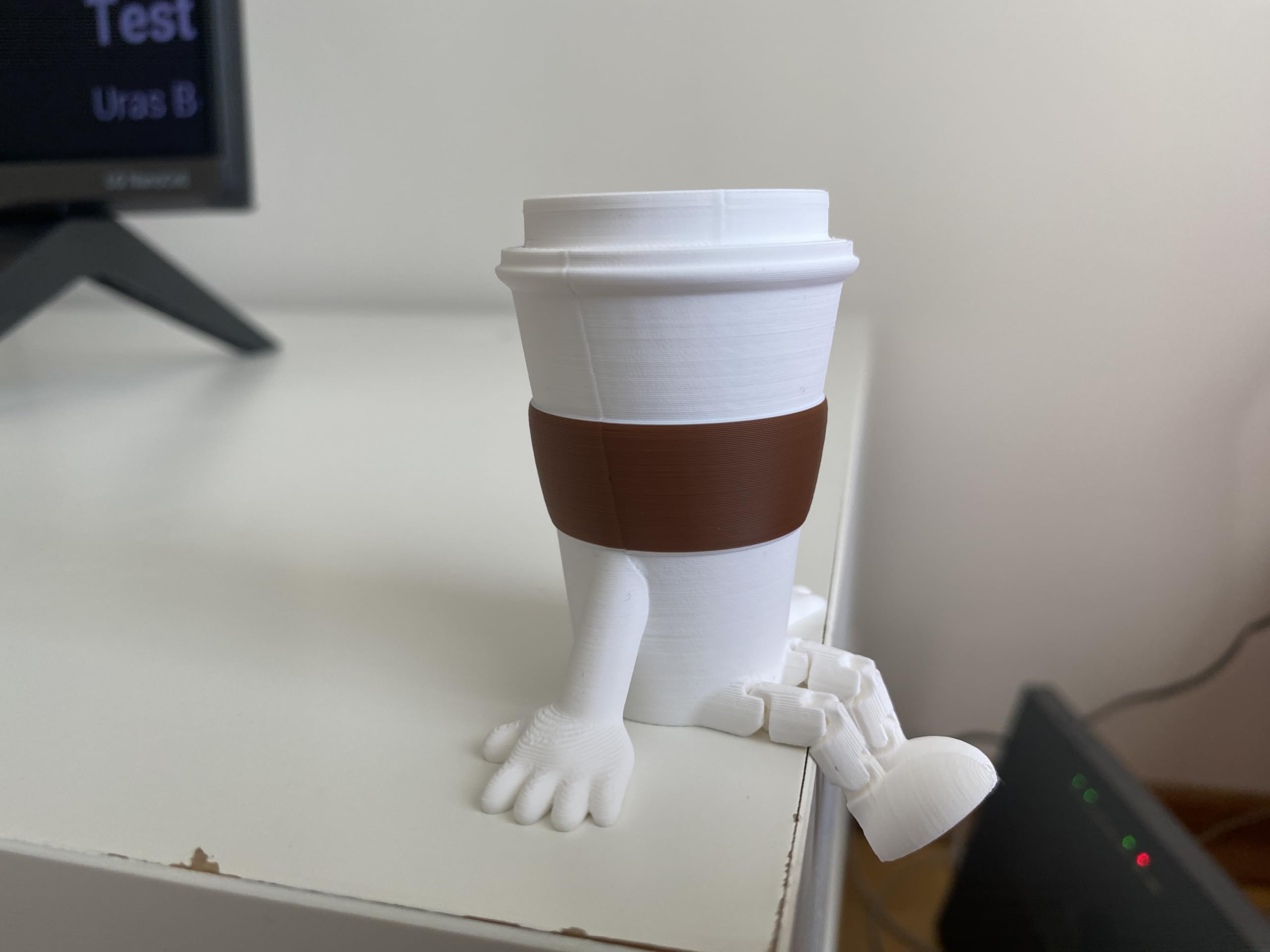 Coffee lover desk decor gift featuring movable legs
