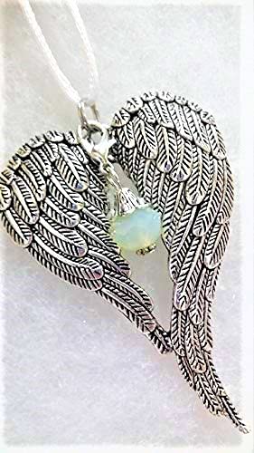 Cord removable option for keychain use with angel wings keepsake