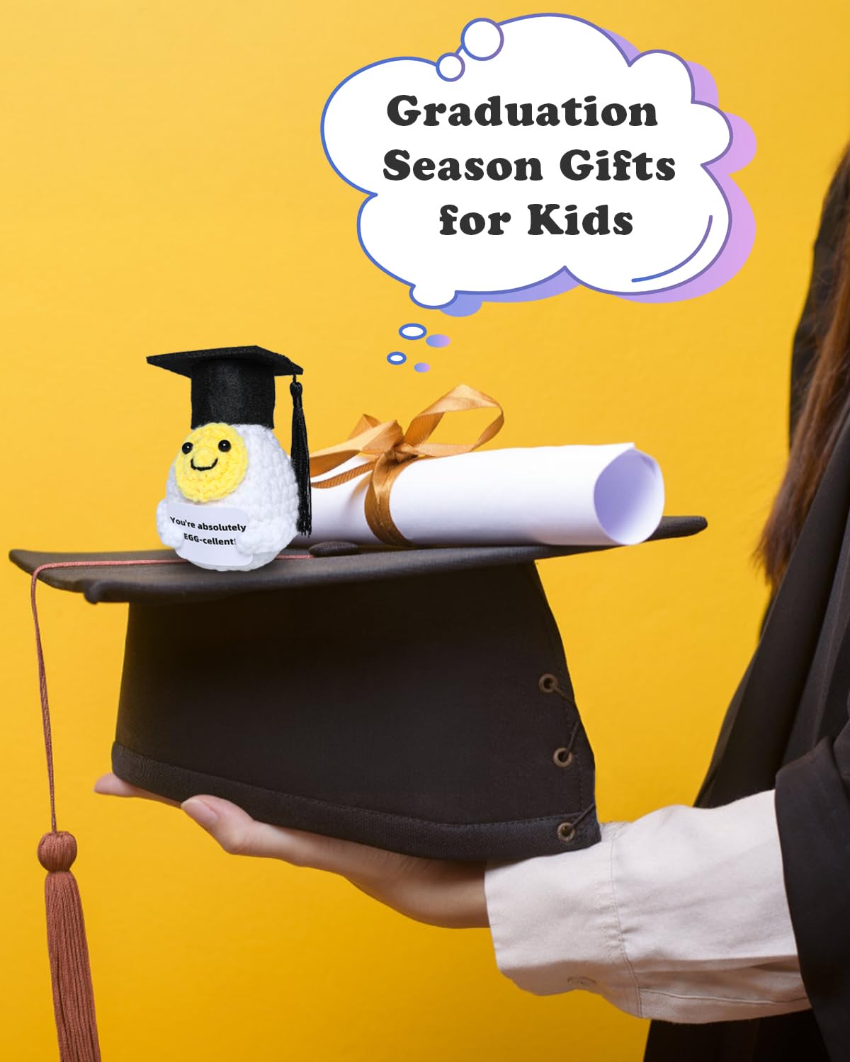 Quirky graduation keepsake plush for graduates