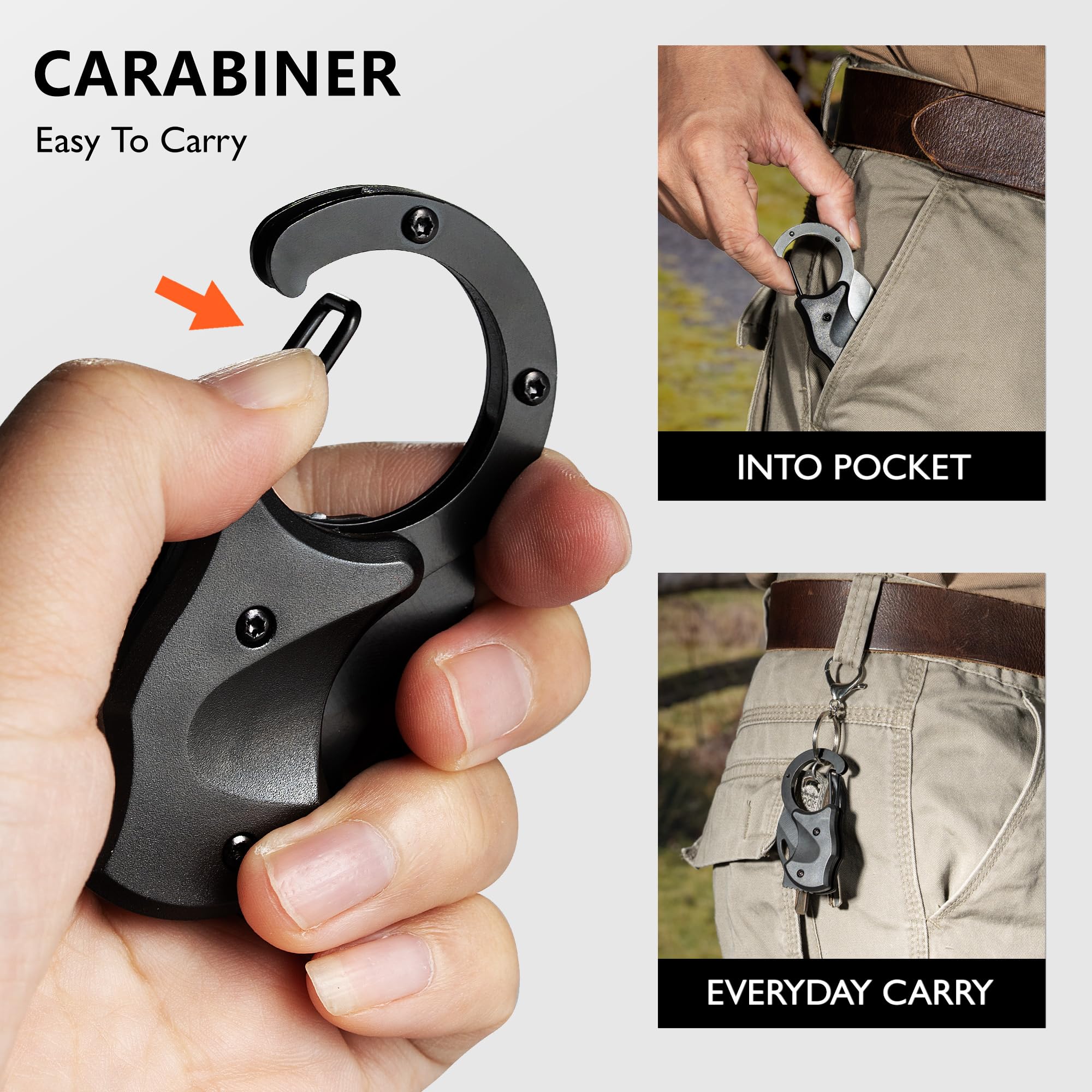 EDC pocket knife lightweight stainless steel blade image