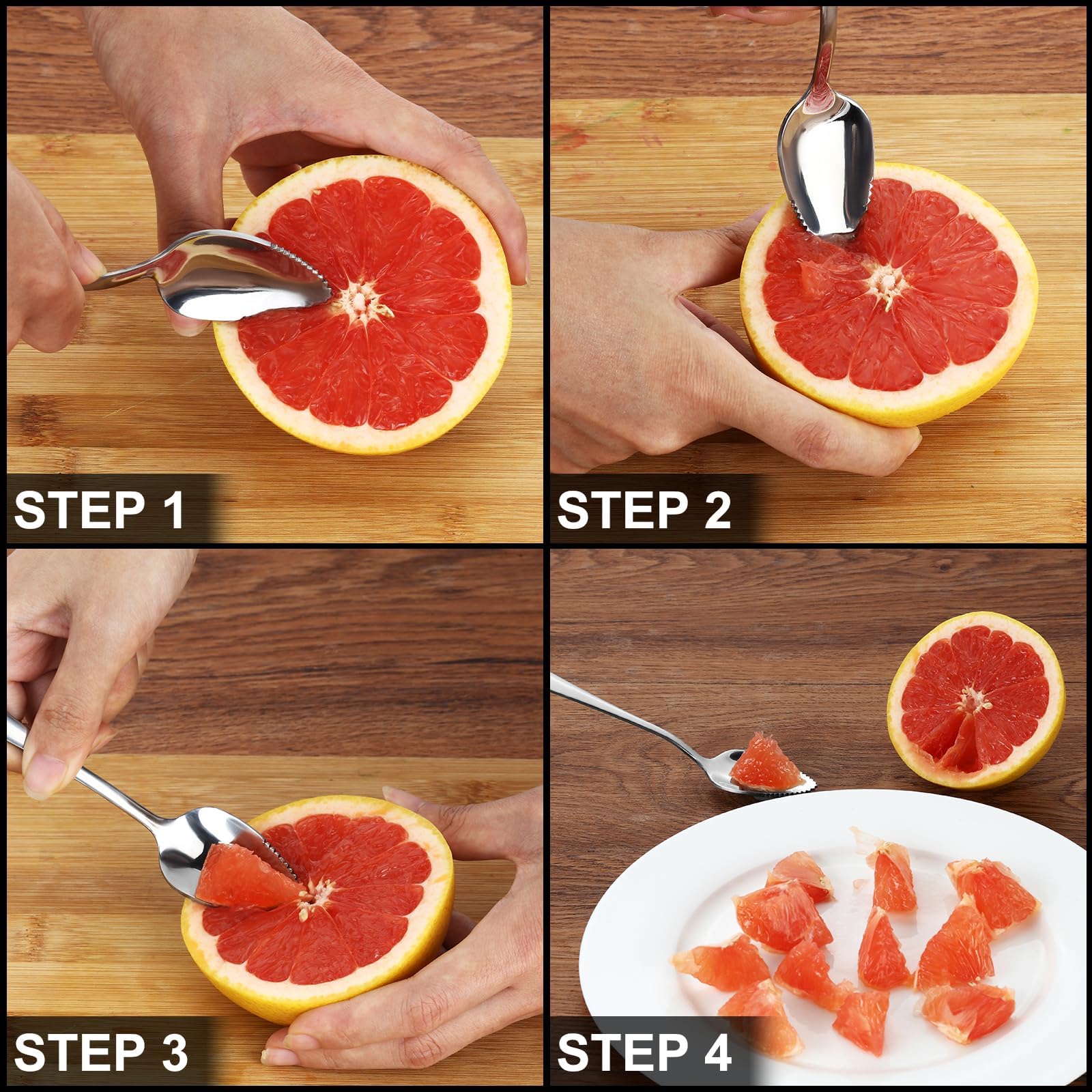 Premium grapefruit spoons and knives packaging