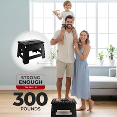 Sturdy plastic step stool supports up to 300 lbs