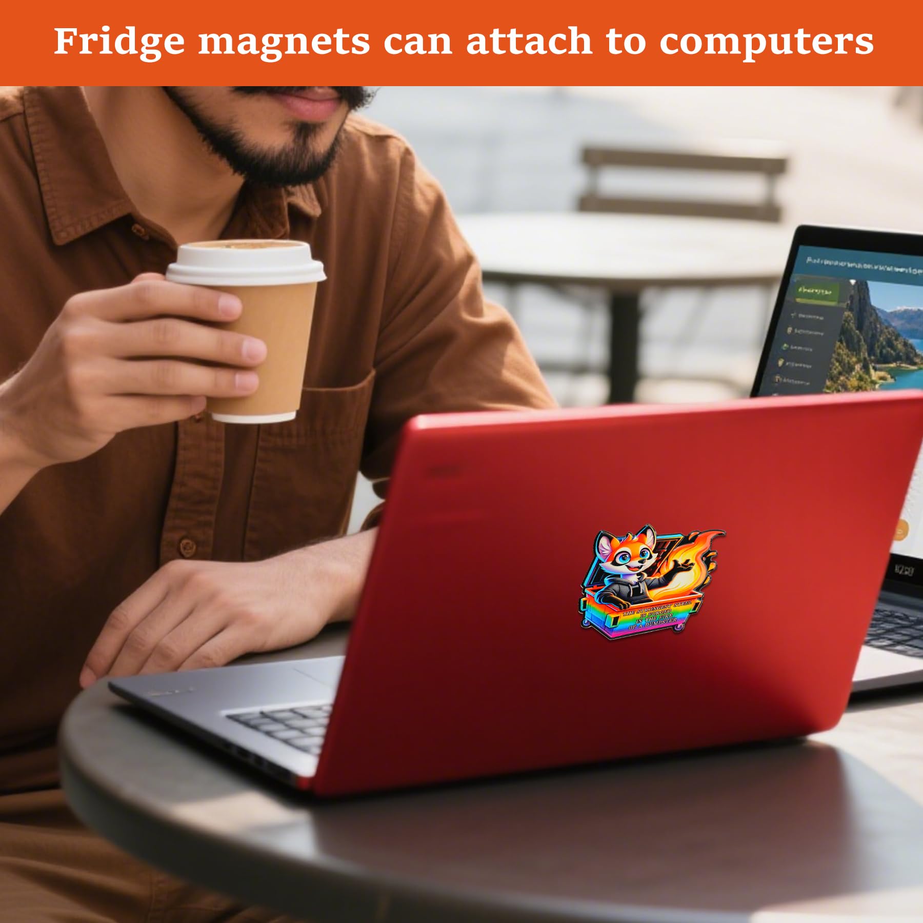 Compact 2.52 inch square magnet for photos and notes