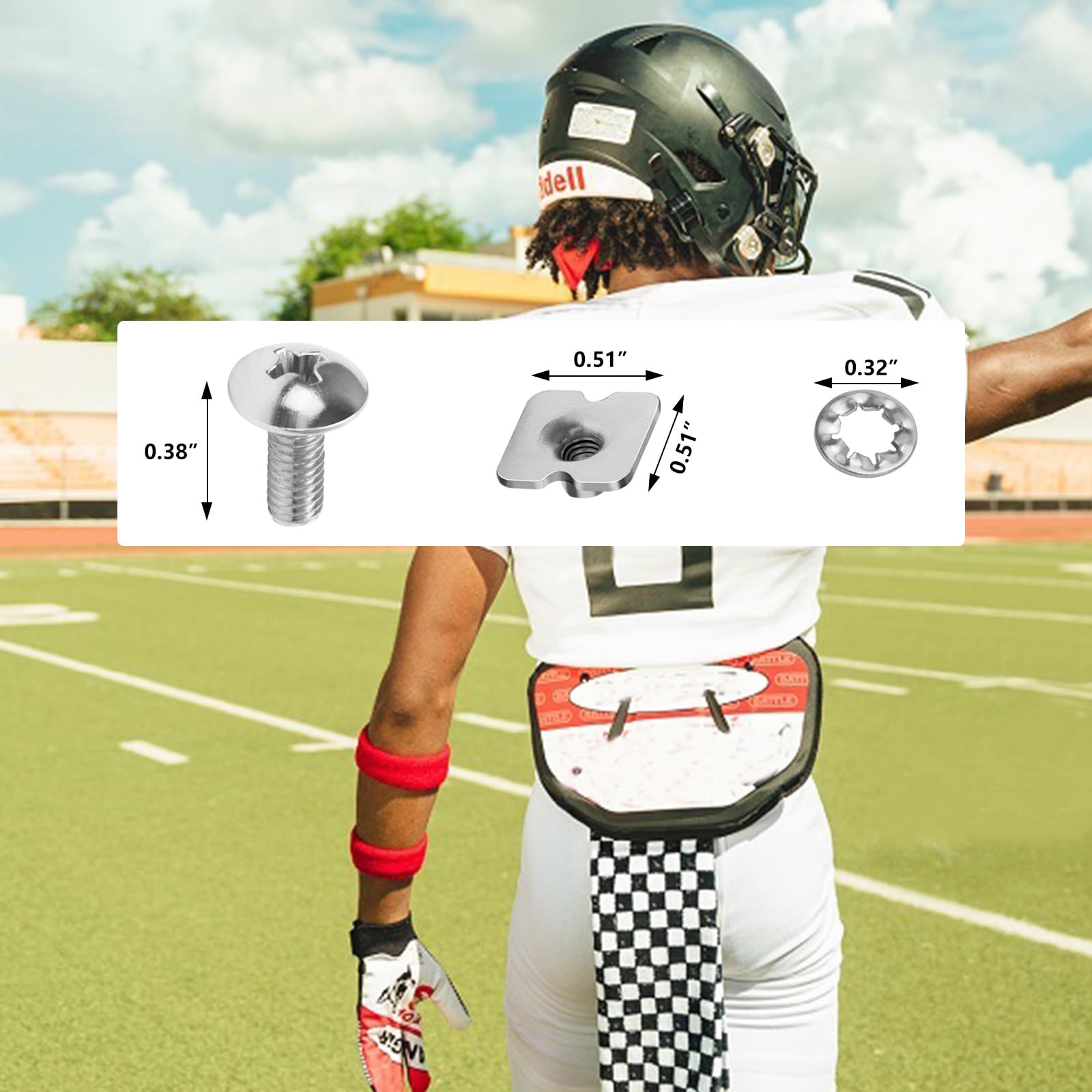 Suitable for adult and youth football gear