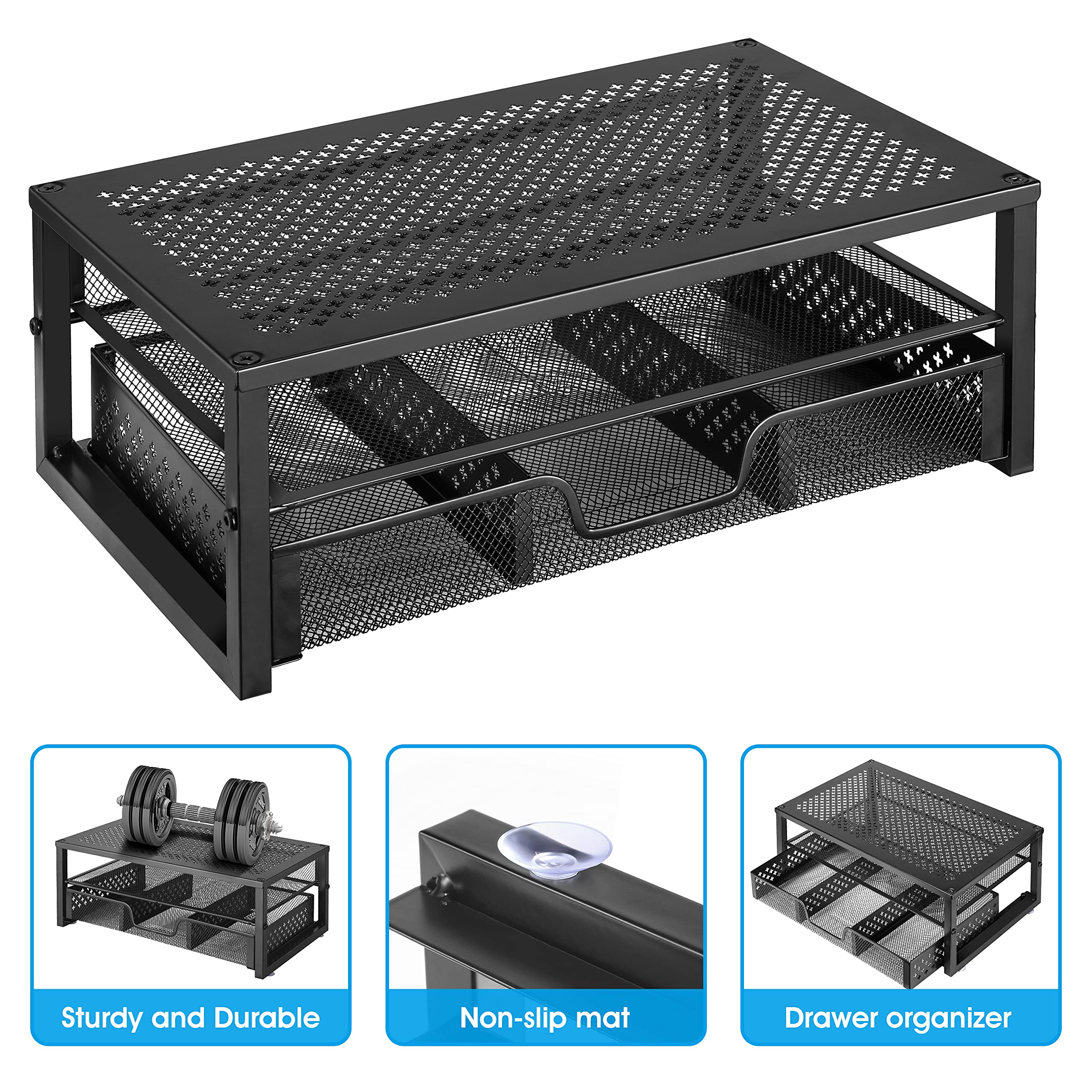 Compact monitor stand dimensions 16W x 10D x 6.25H