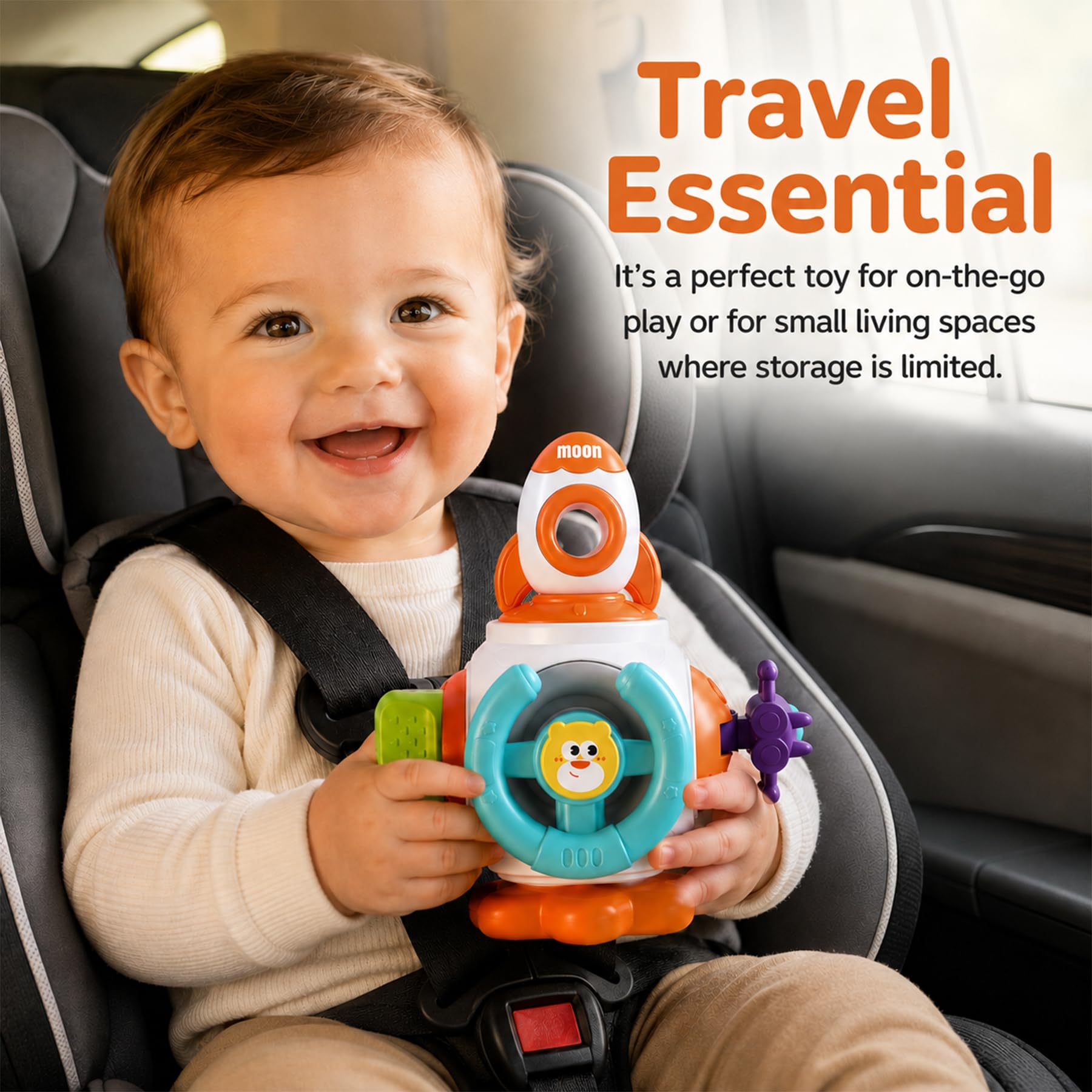 Durable safe design with rounded edges and non-toxic paints for Montessori toy