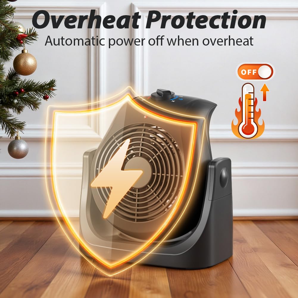 Compact portable heater with carrying handle