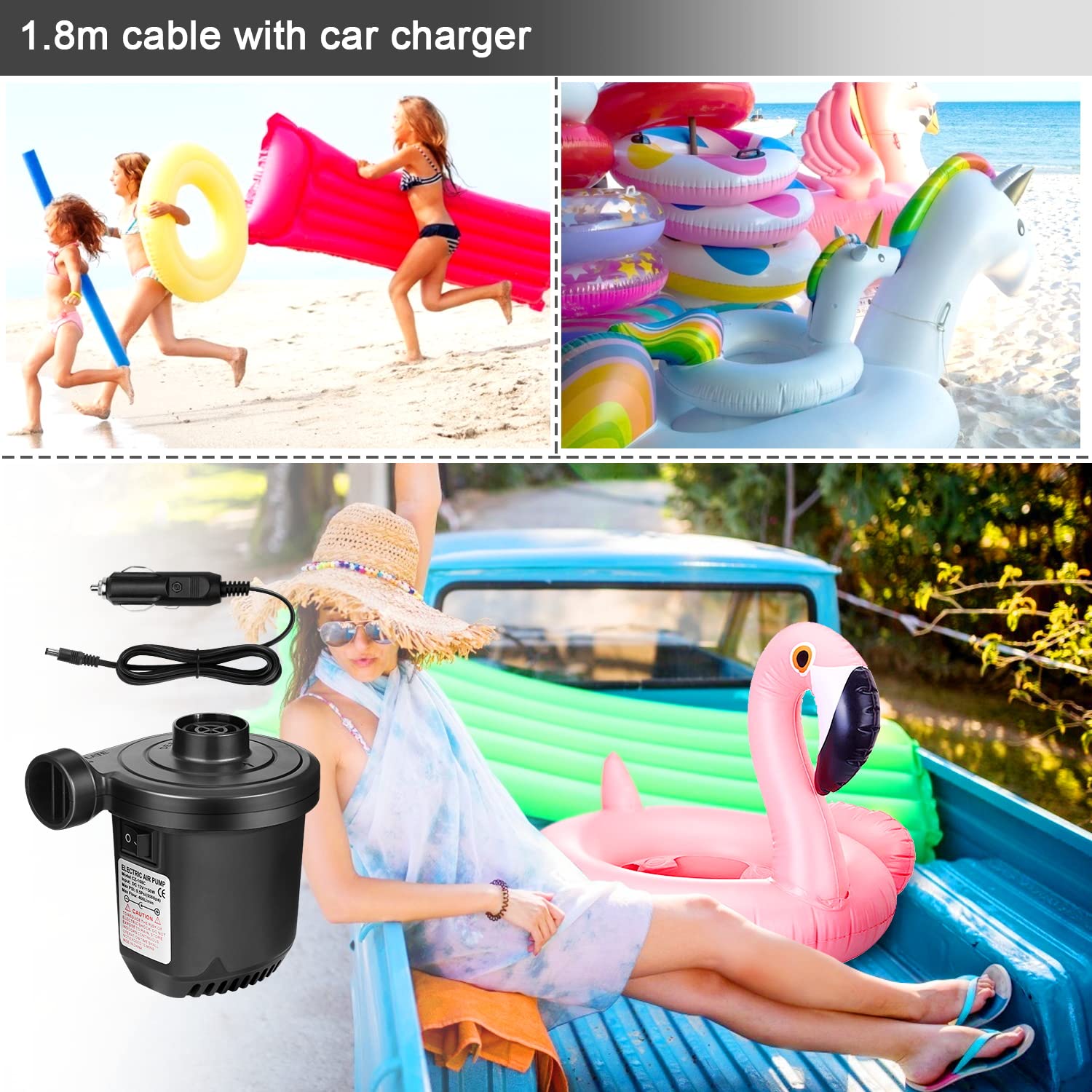Compact lightweight pump suitable for outdoor and home use