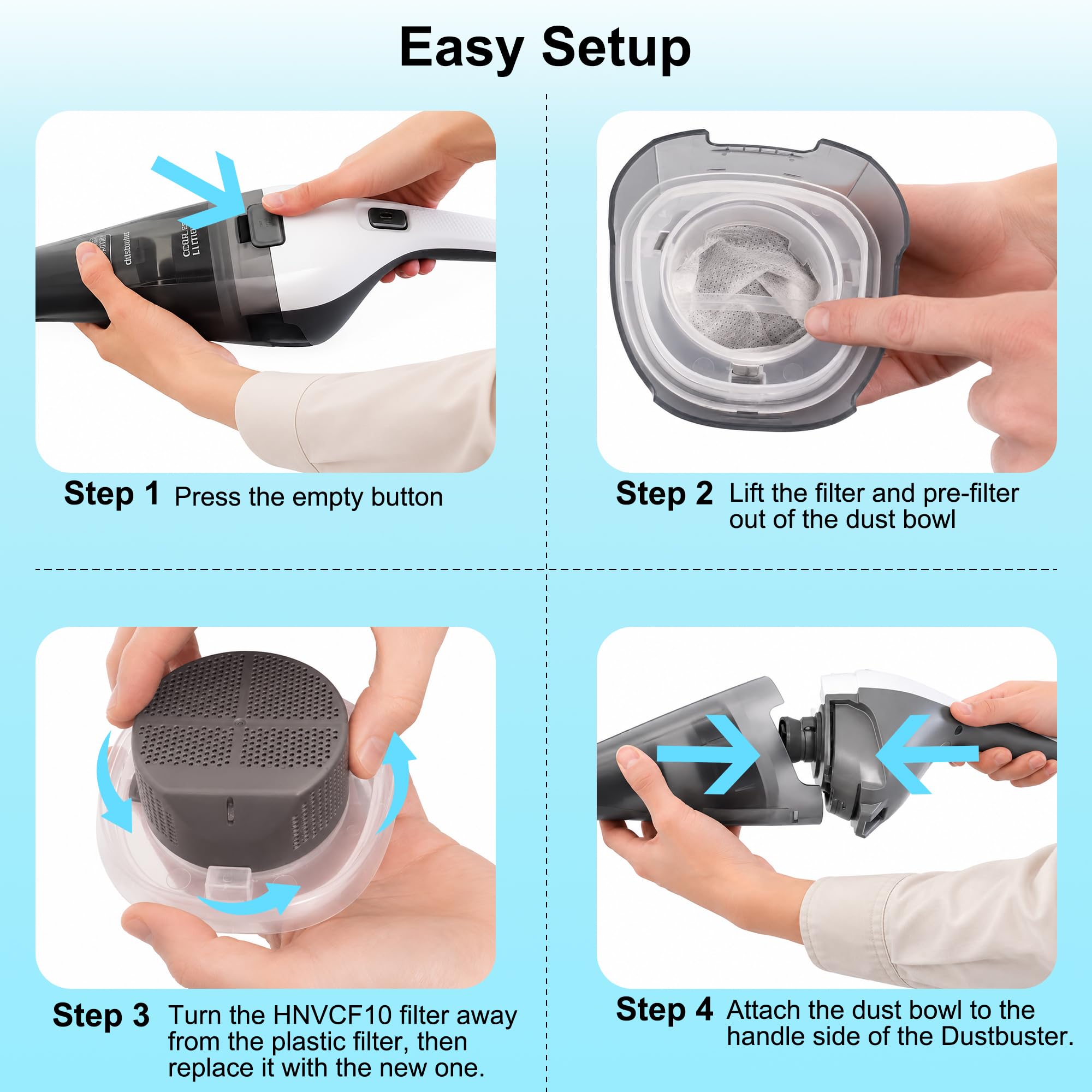 High filtration accessory for Black and Decker Dustbuster