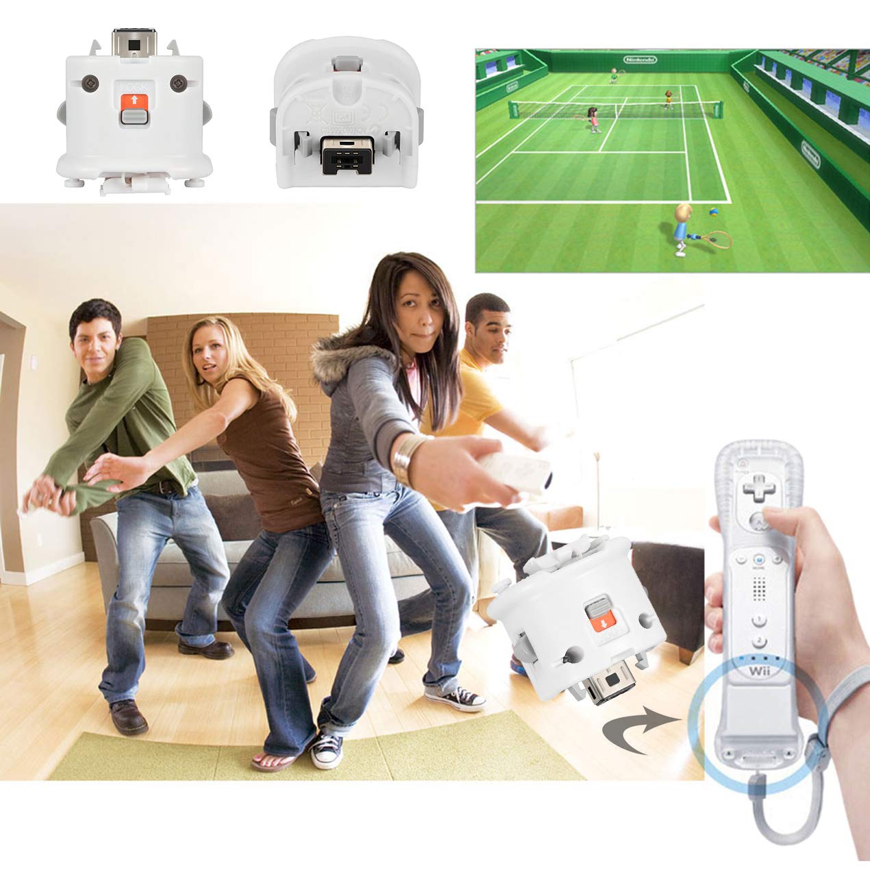 Motion Plus works with Wii sensor bar and accelerometer