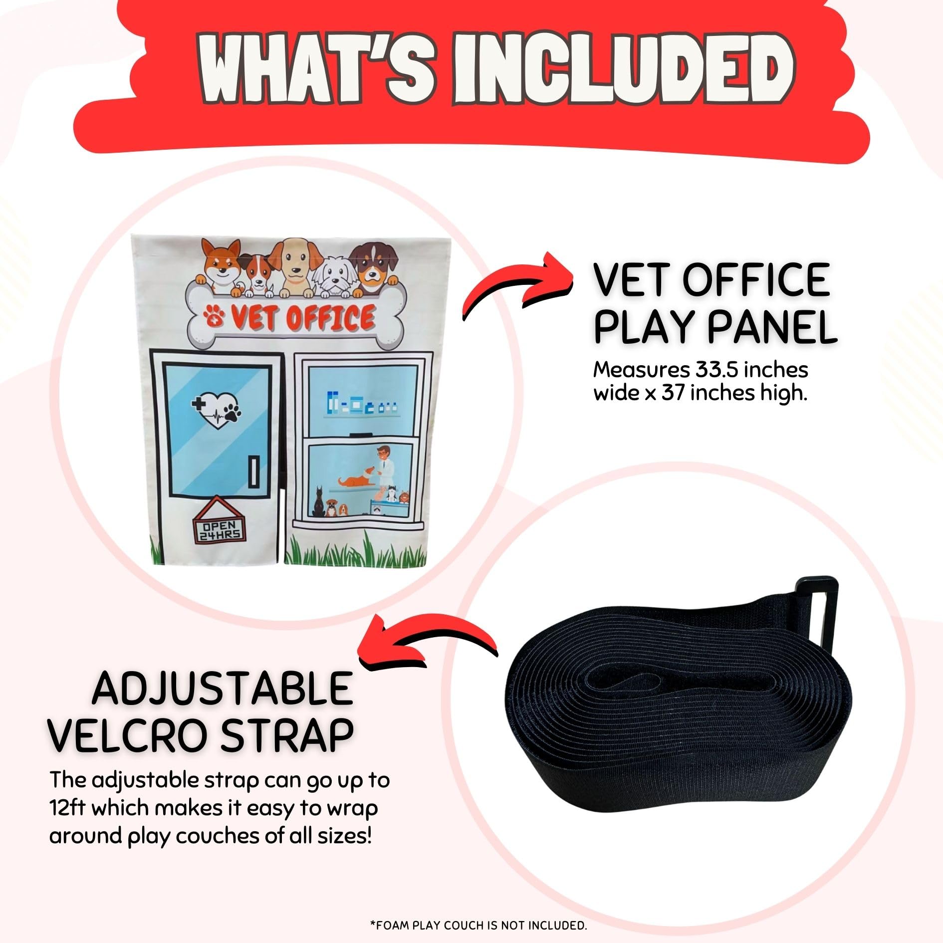 Polyester blend material used in Play Panel construction