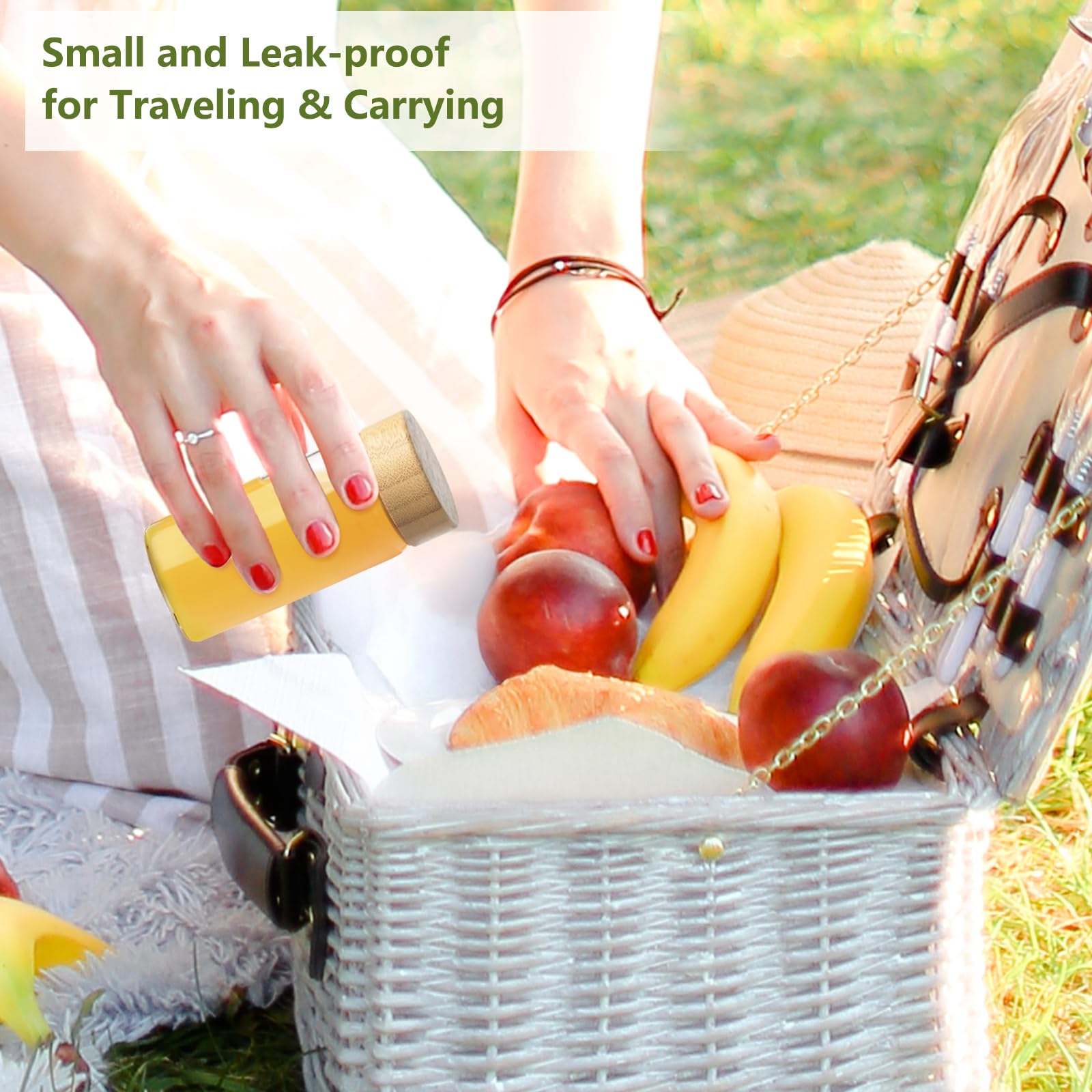 Includes 12 reusable shot jars and 12 waterproof labels