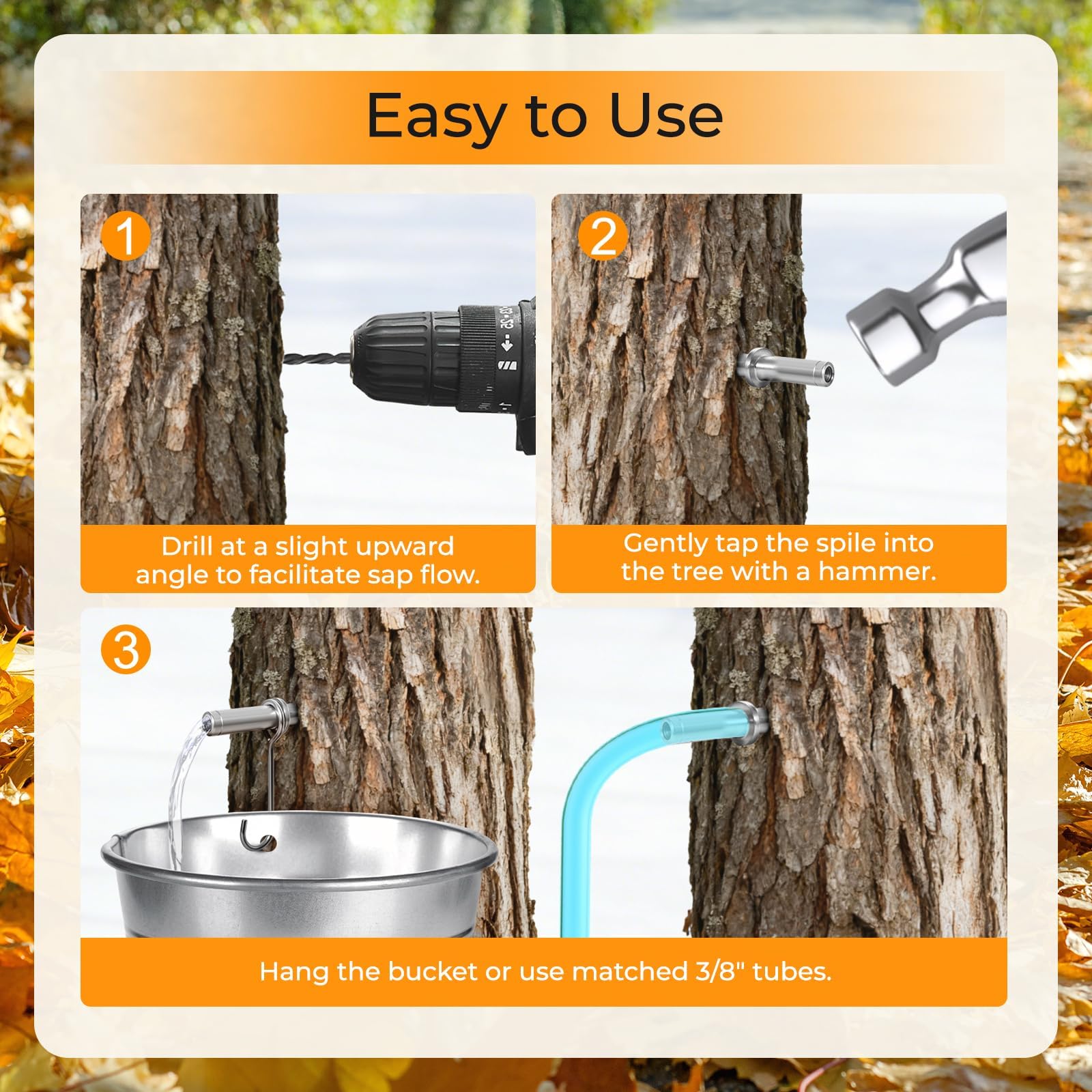 Complete sap collection kit packaging