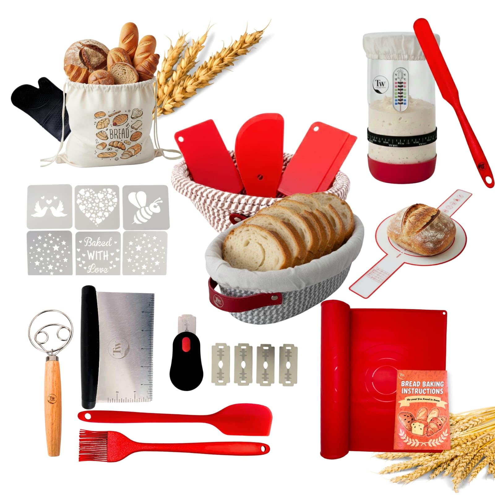 Complete sourdough kit home baking box contents