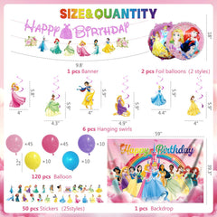 Two shiny foil balloons included in the kit