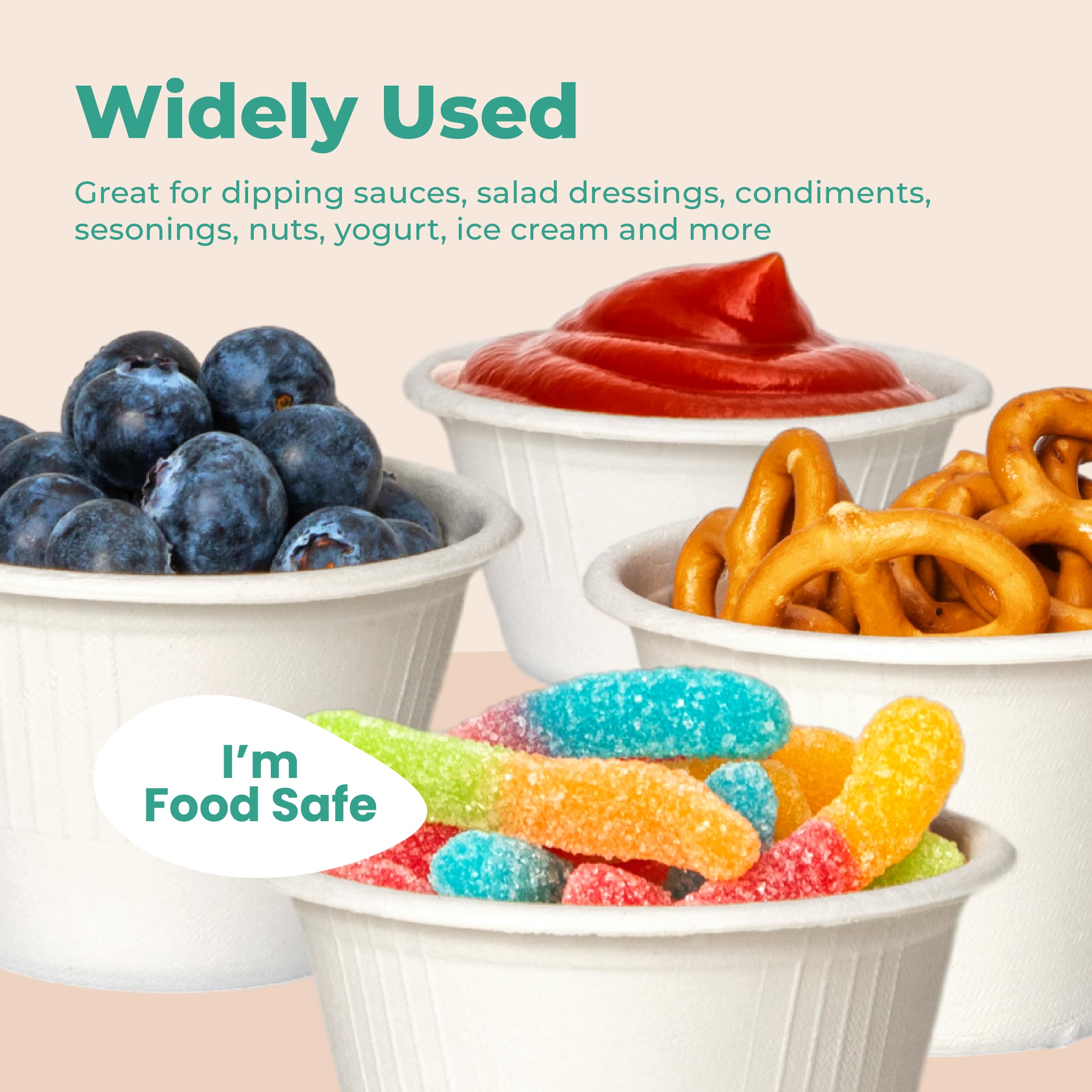 Stackable disposable condiment sample cups