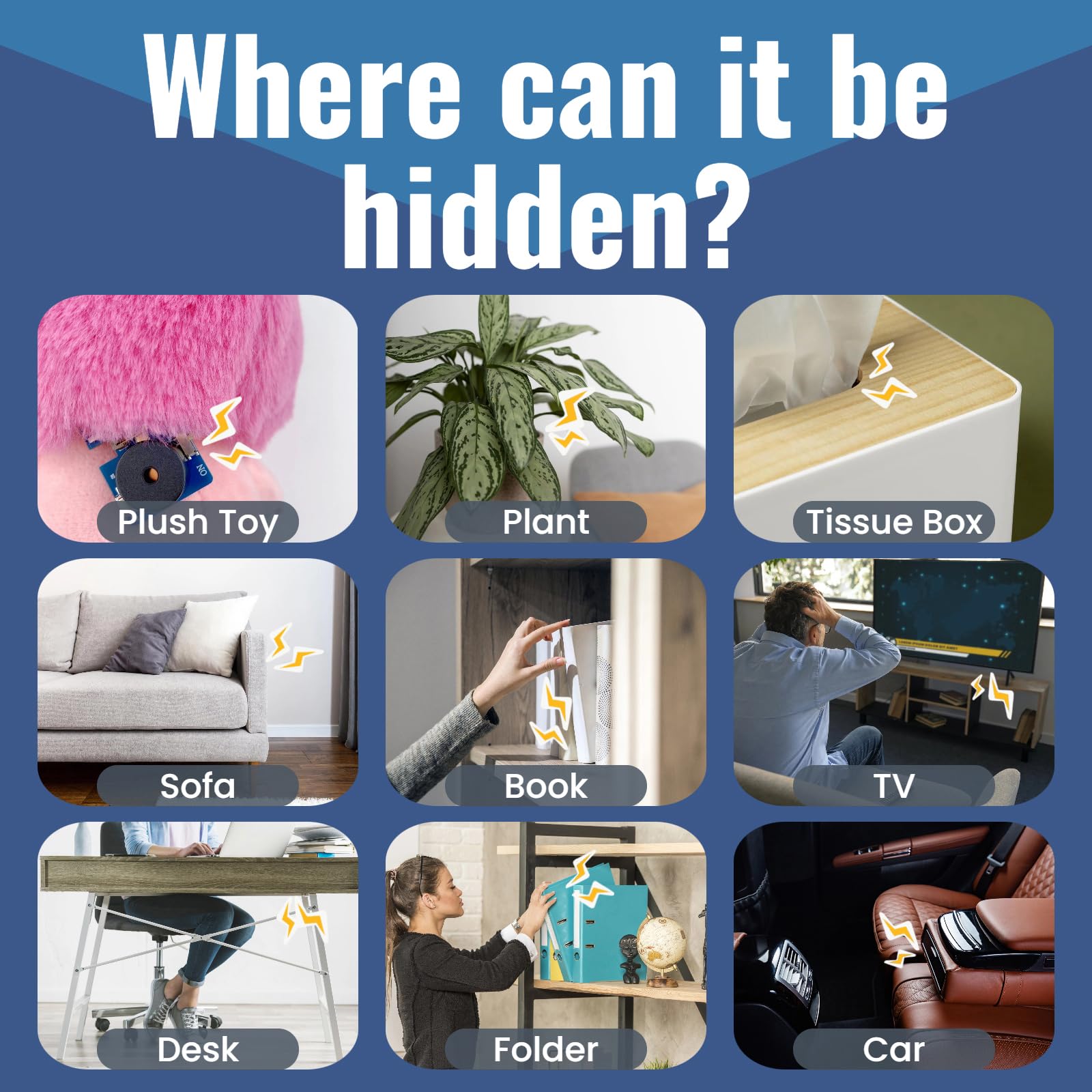 Discreet hiding spots for Hasviey cricket noise maker prank