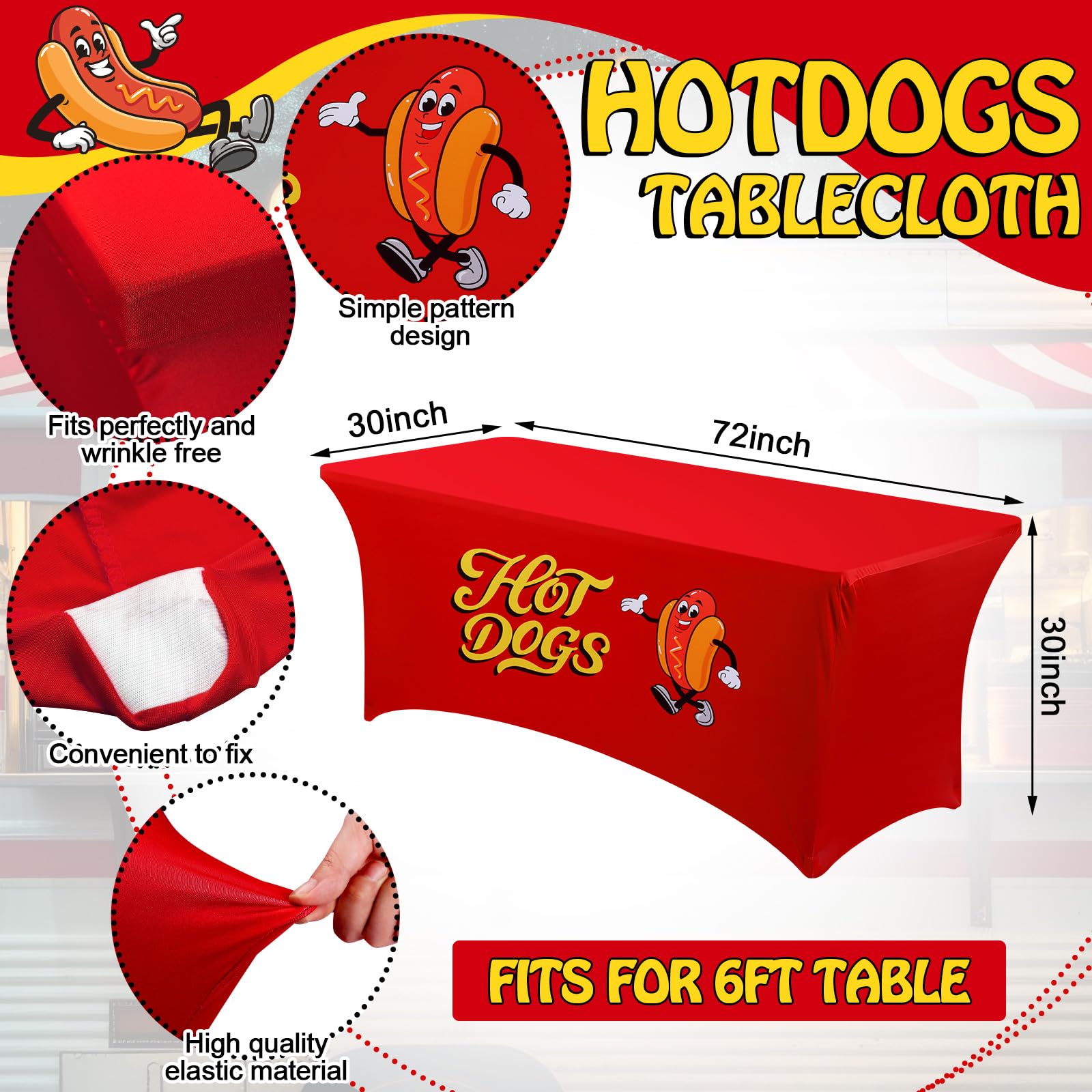 Concession stand decor kit with tablecloth and banner