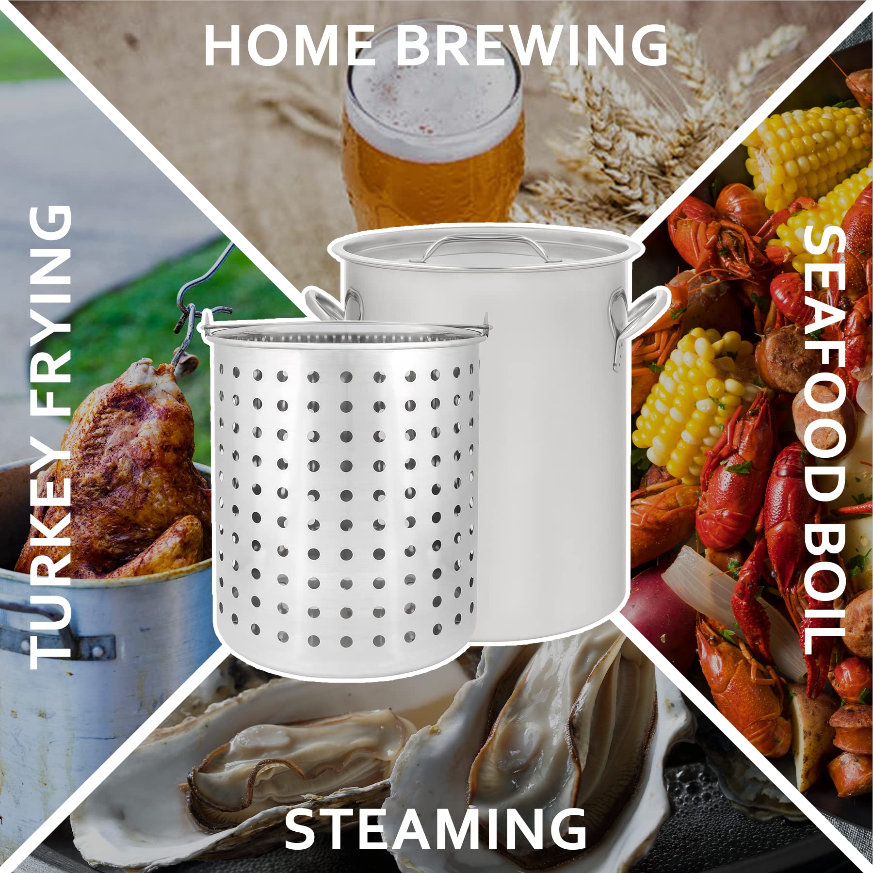 CONCORD heavy kettle 36 qt stock pot