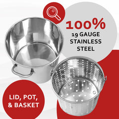 CONCORD stainless steel stock pot 36 qt fully polished