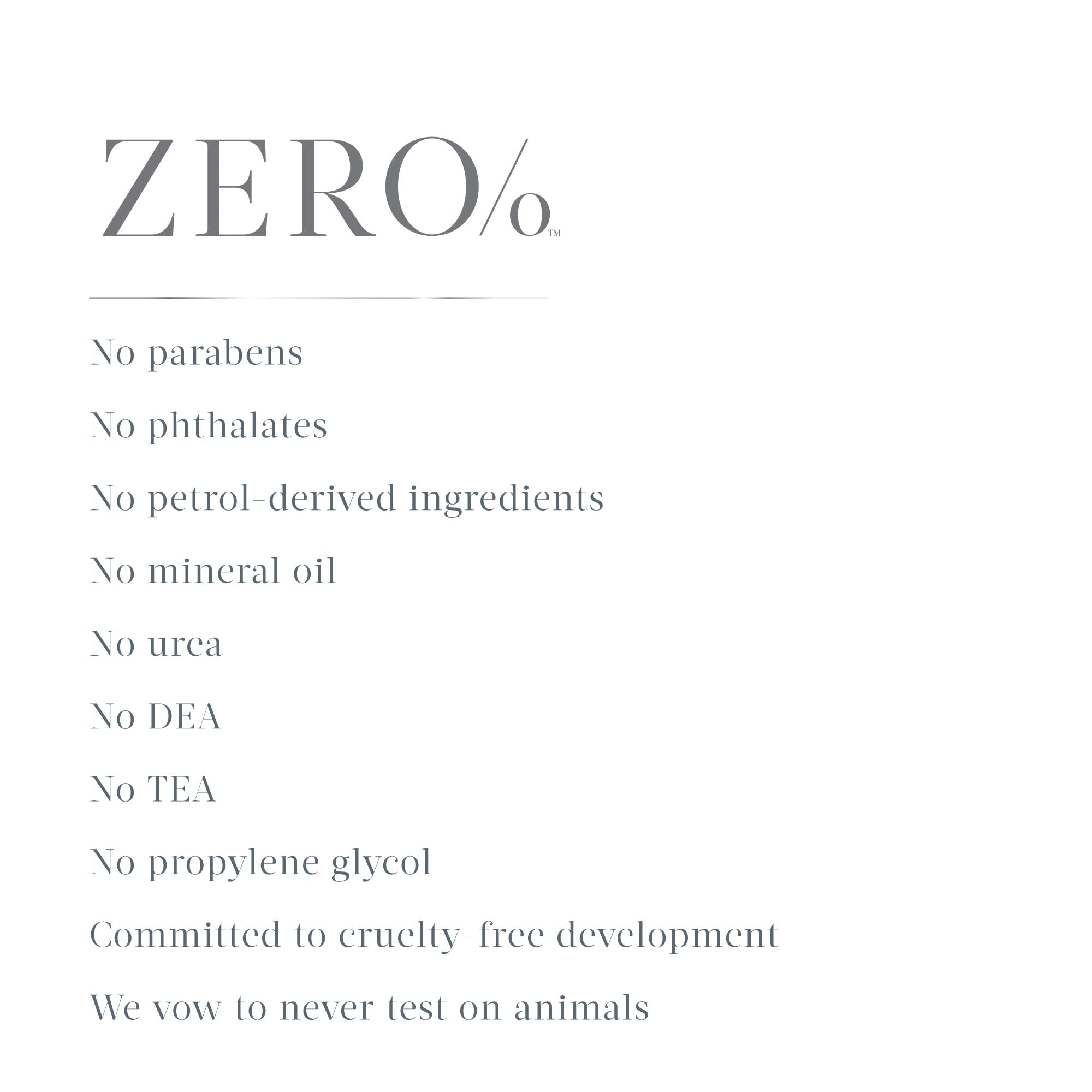 Free from sulfates parabens phthalates and artificial colors